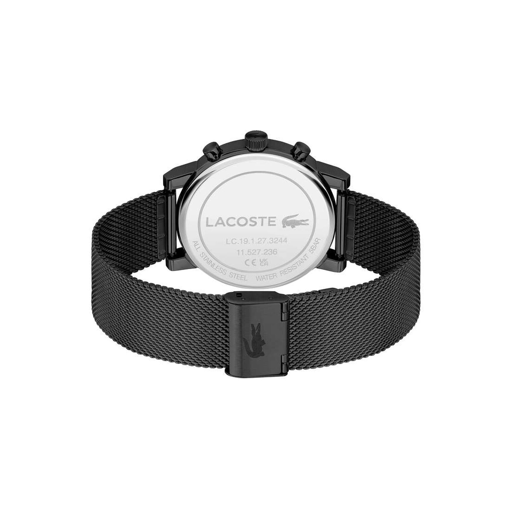 Men Black Mesh Bracelet Multifunction Men Black Mesh Bracelet Multifunction Quartz Watch - 2011411-BLK