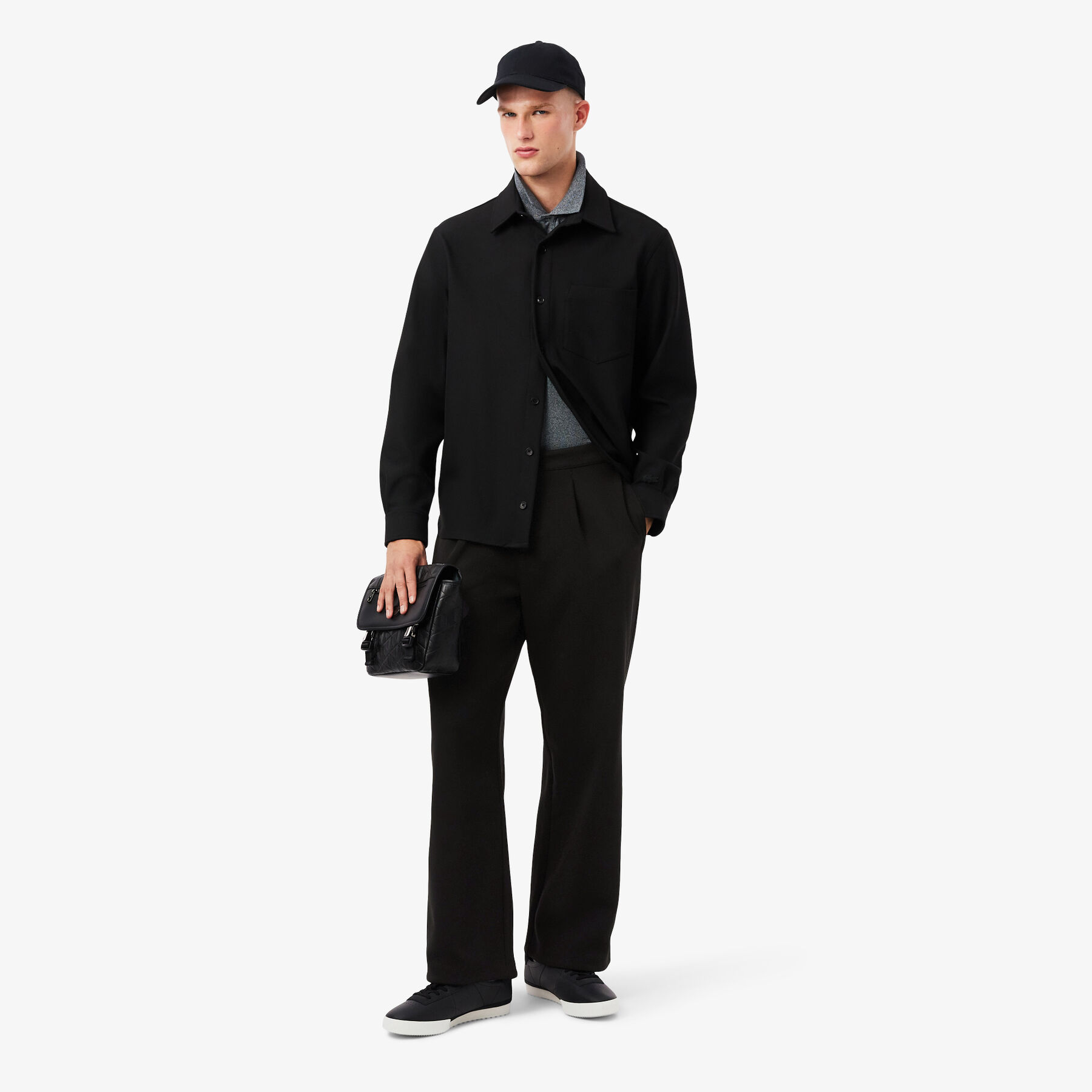 Loose Fit Pique Pleated Pants lacoste loose fit pique pleated pants