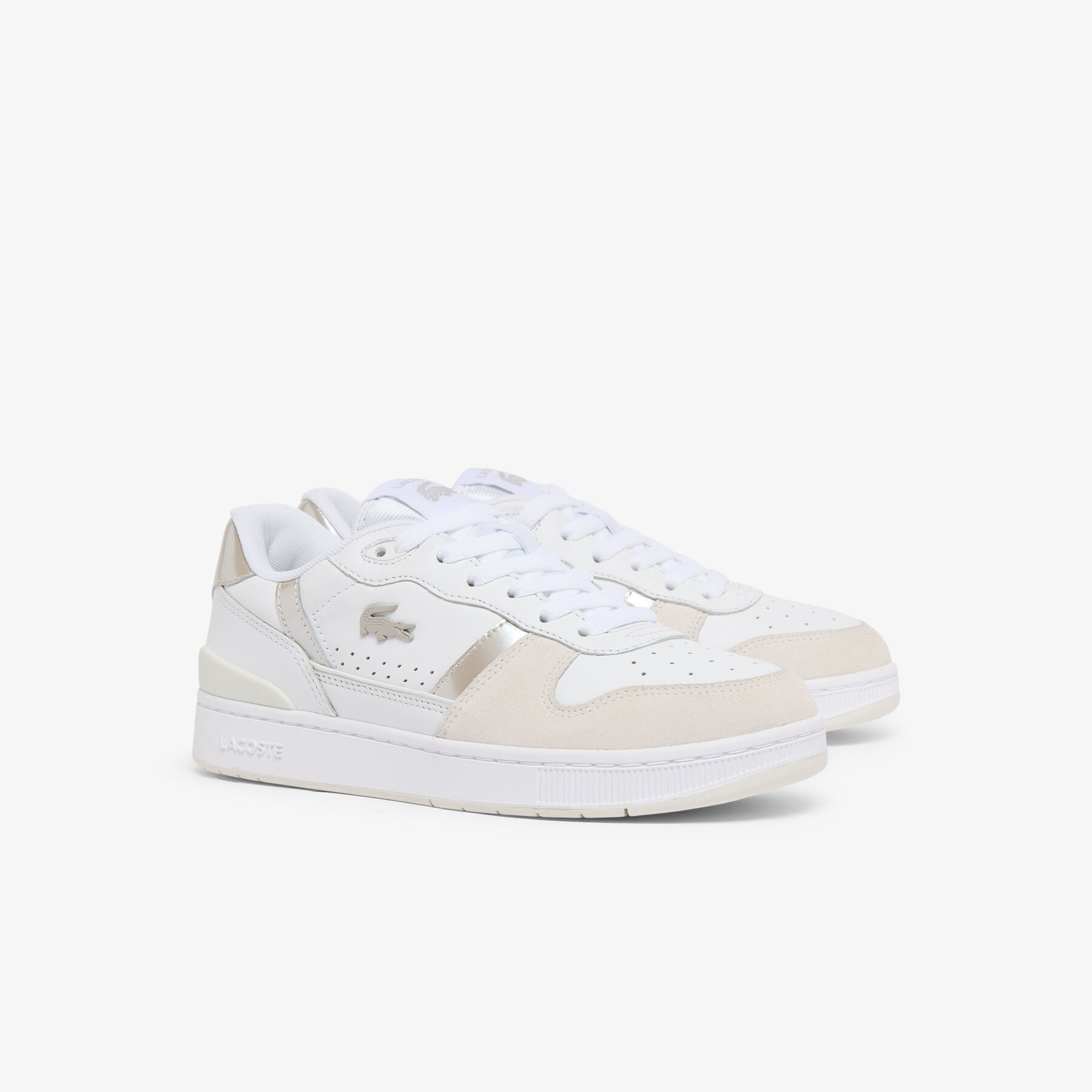 lacoste women s t clip set leather sneakers
