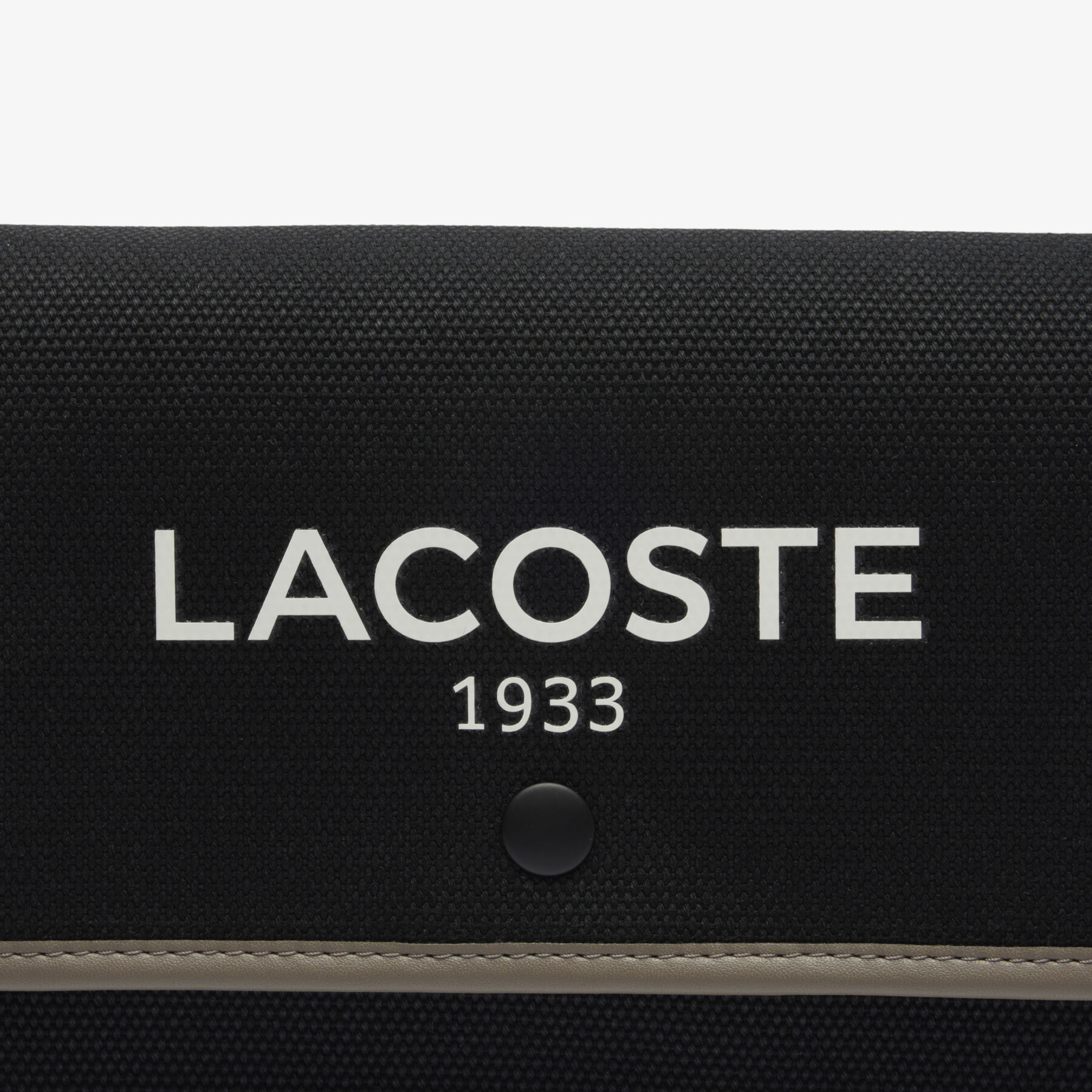 lacoste heritage canvas flap close bag