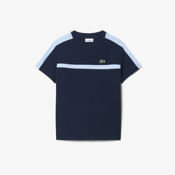 lacoste cotton colour block t shirt