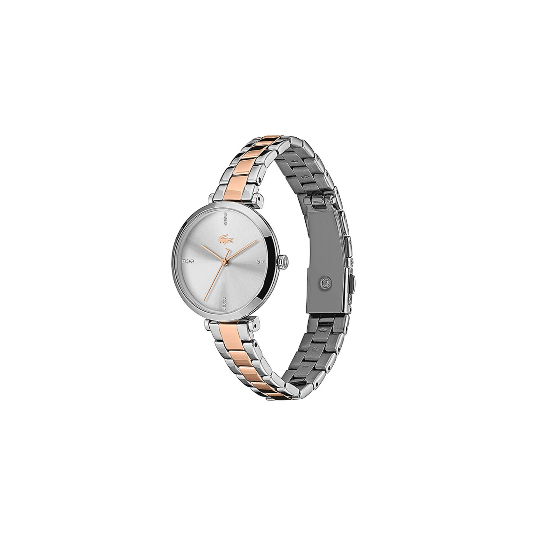 Lacoste Geneva Womens Silver White Dial Watch