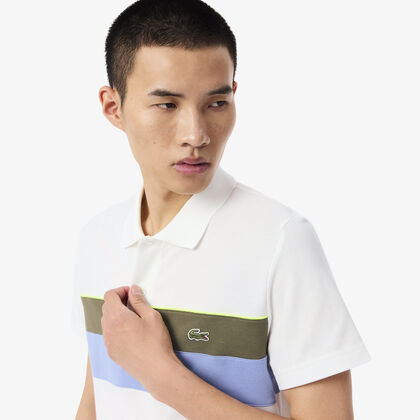 Regular Fit Colour-block Petit Pique Polo Shirt