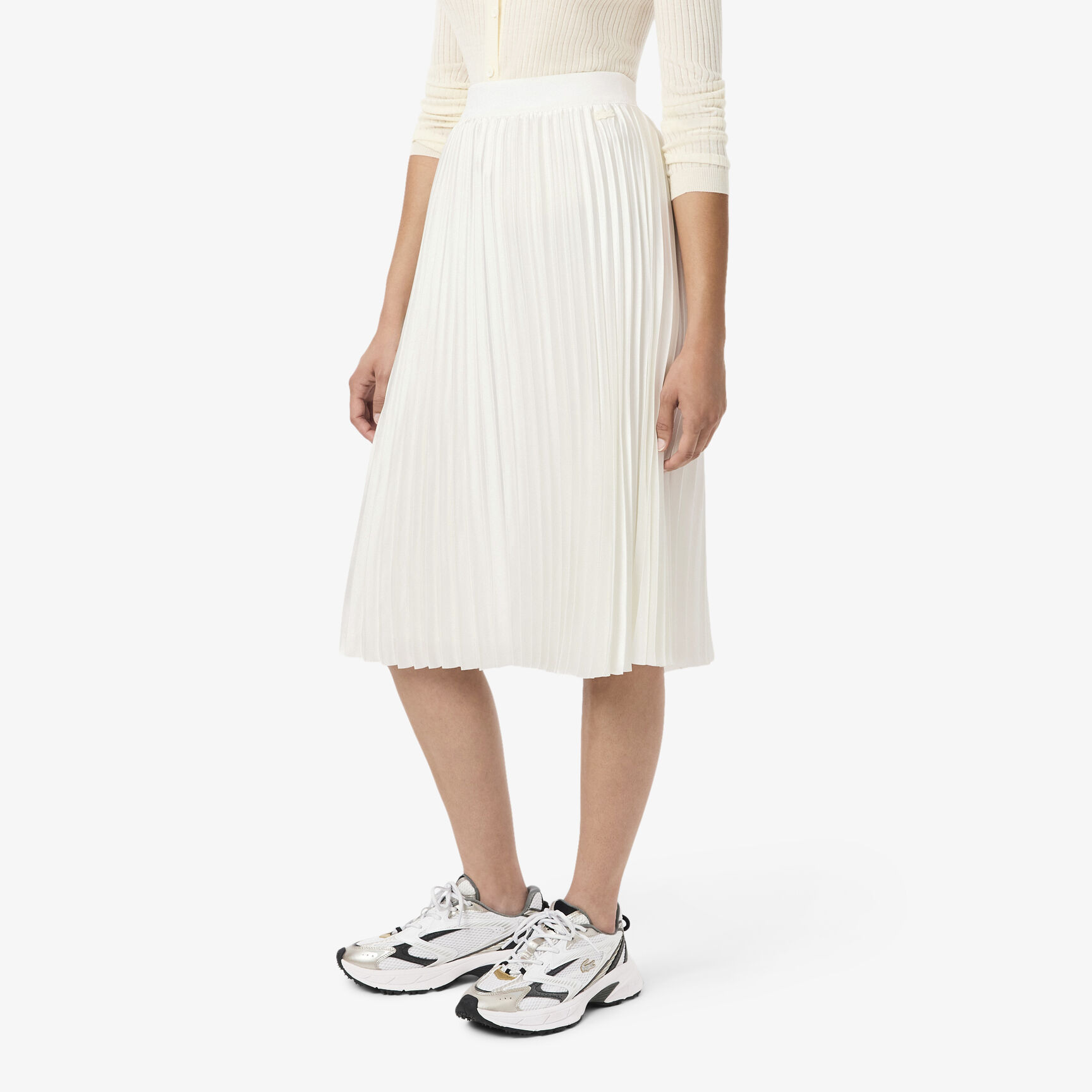 تنورة ميدي من الساتان المطوي Pleated Satin Midi Skirt - JF5605-00-70V