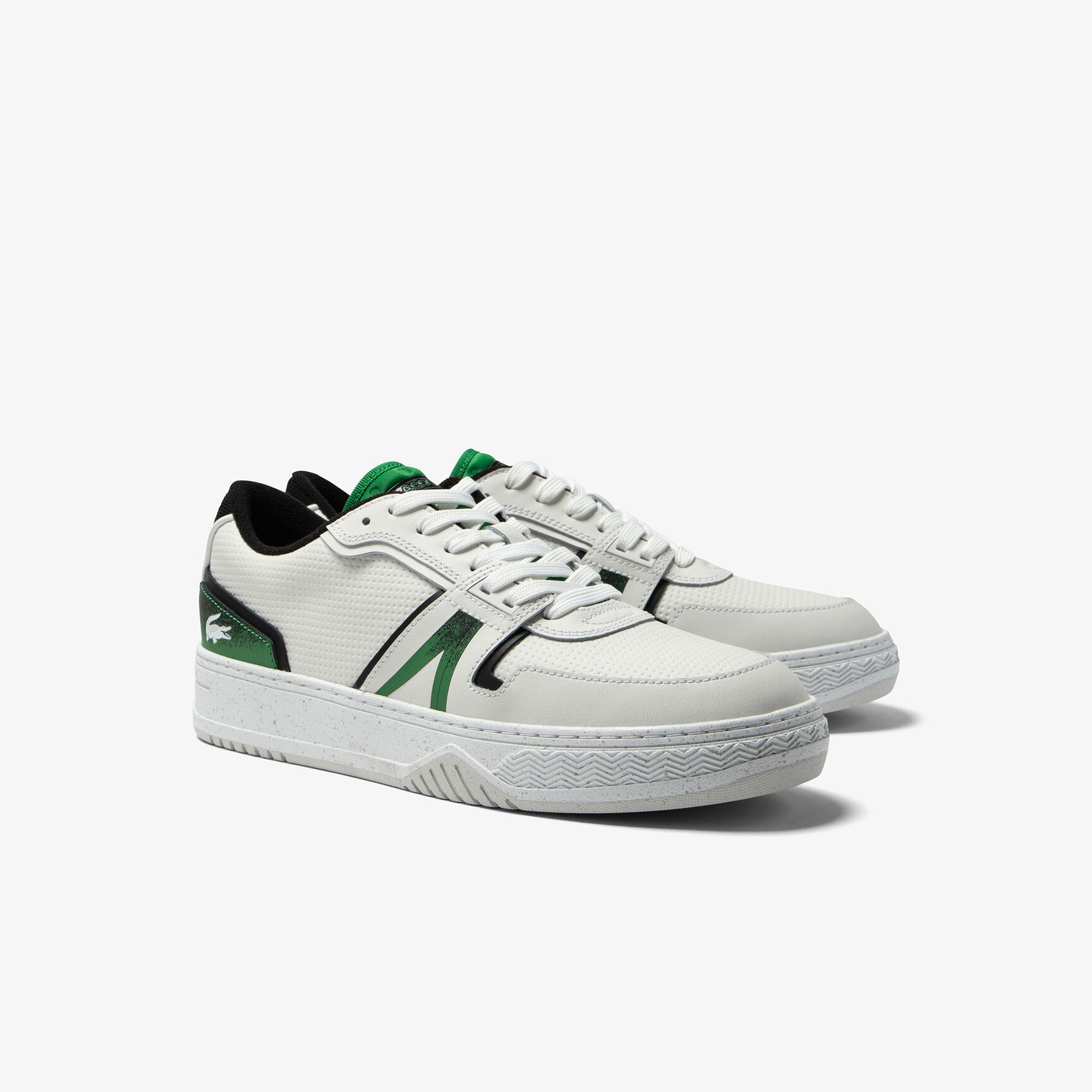Men's Lacoste L001 Leather Spray Print Trainers Men's Lacoste L001 Leather Spray Print Trainers