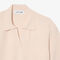 lacoste regular fit open neck badge accent knit polo shirt