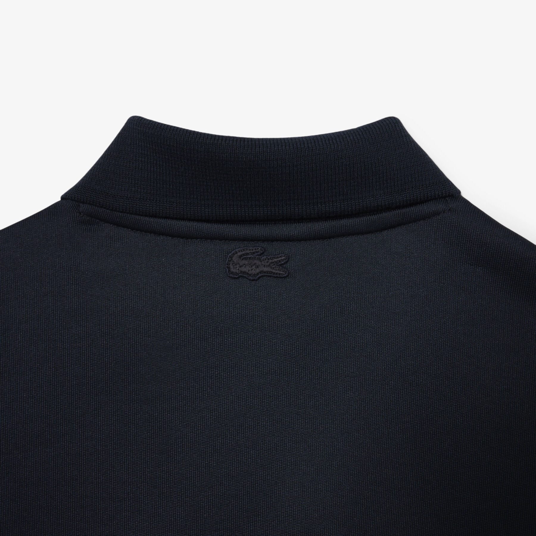 Loose Fit Badge Accent Fleece Polo Shirt - DH1208-00-350