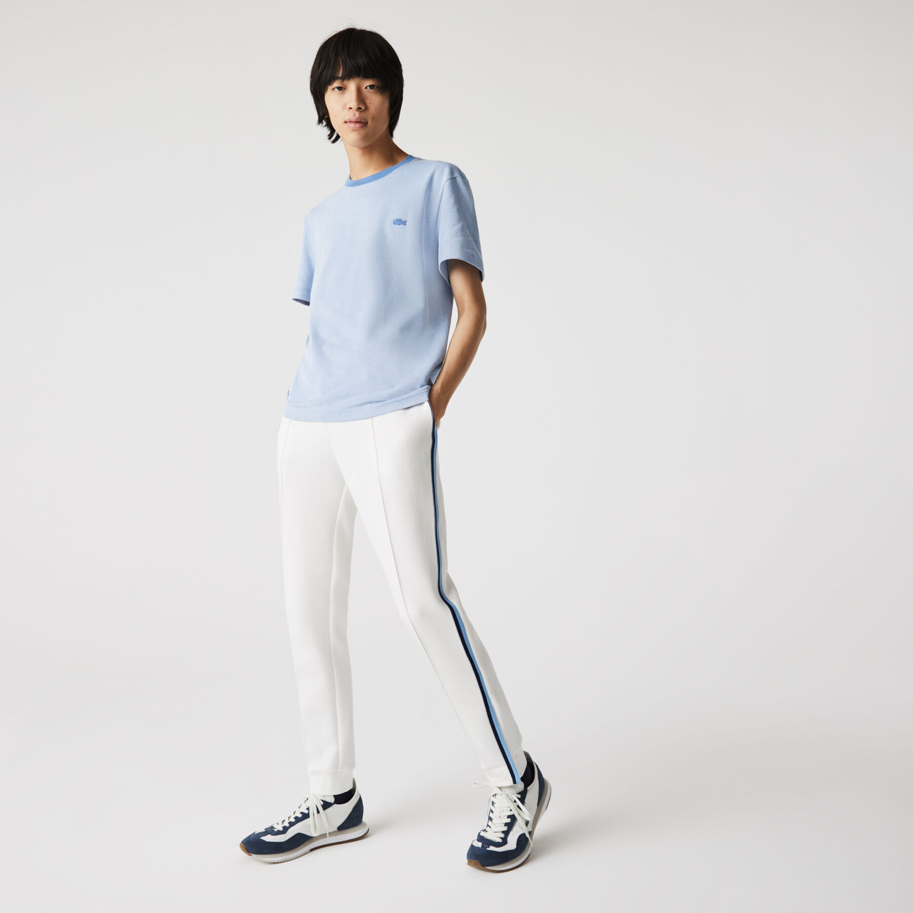Men’s Crew Neck Textured Cotton T-shirt lacoste men s crew neck textured cotton t shirt