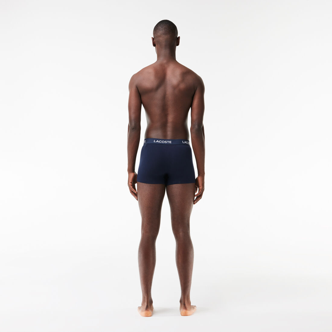 مجموعة من 3 سراويل داخلية للرجال لاكوست Men's 3-Pack Lacoste Logo Waist Trunks - 5H7686-00-166