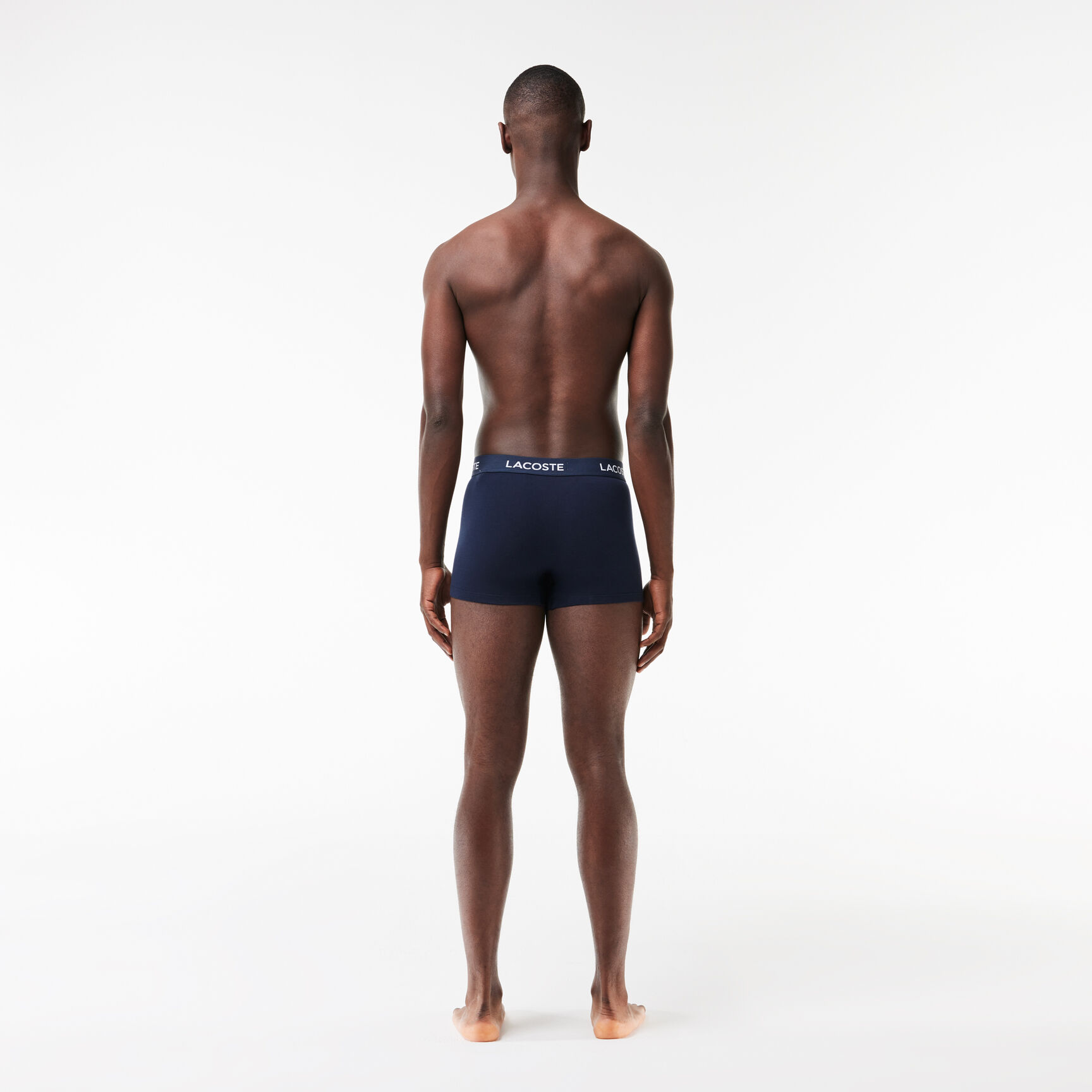 مجموعة من 3 سراويل داخلية للرجال لاكوست Men's 3-Pack Lacoste Logo Waist Trunks - 5H7686-00-166