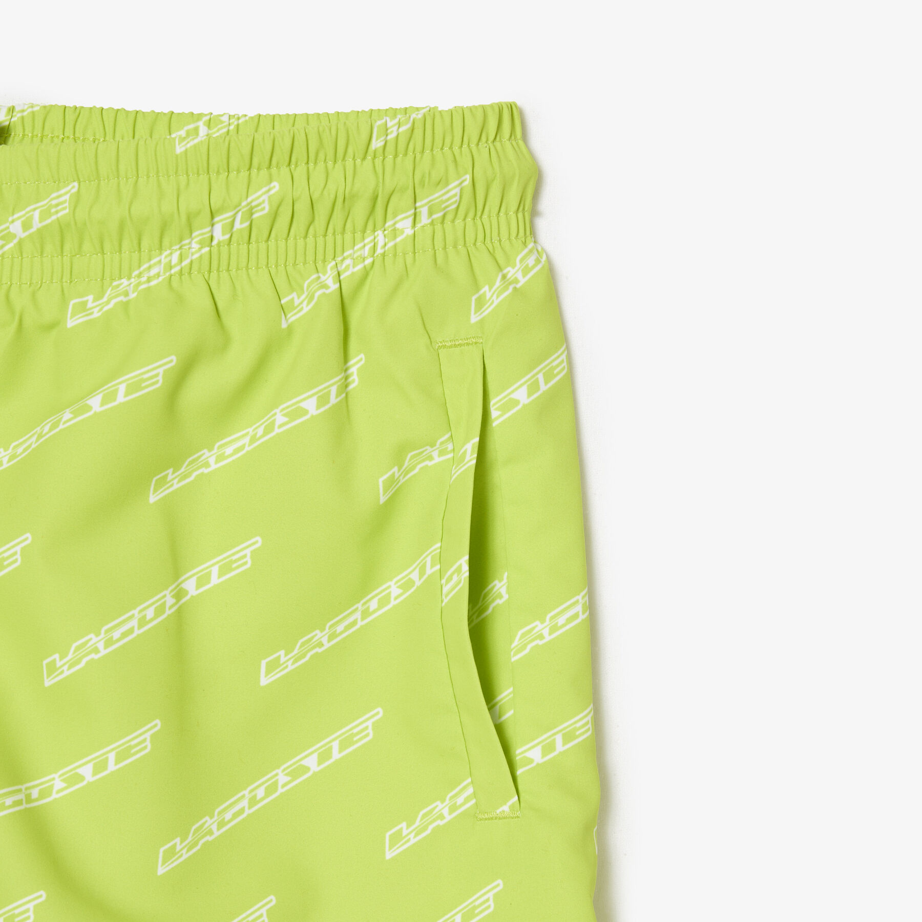 boys  lacoste printed recycled polyester swim trunks