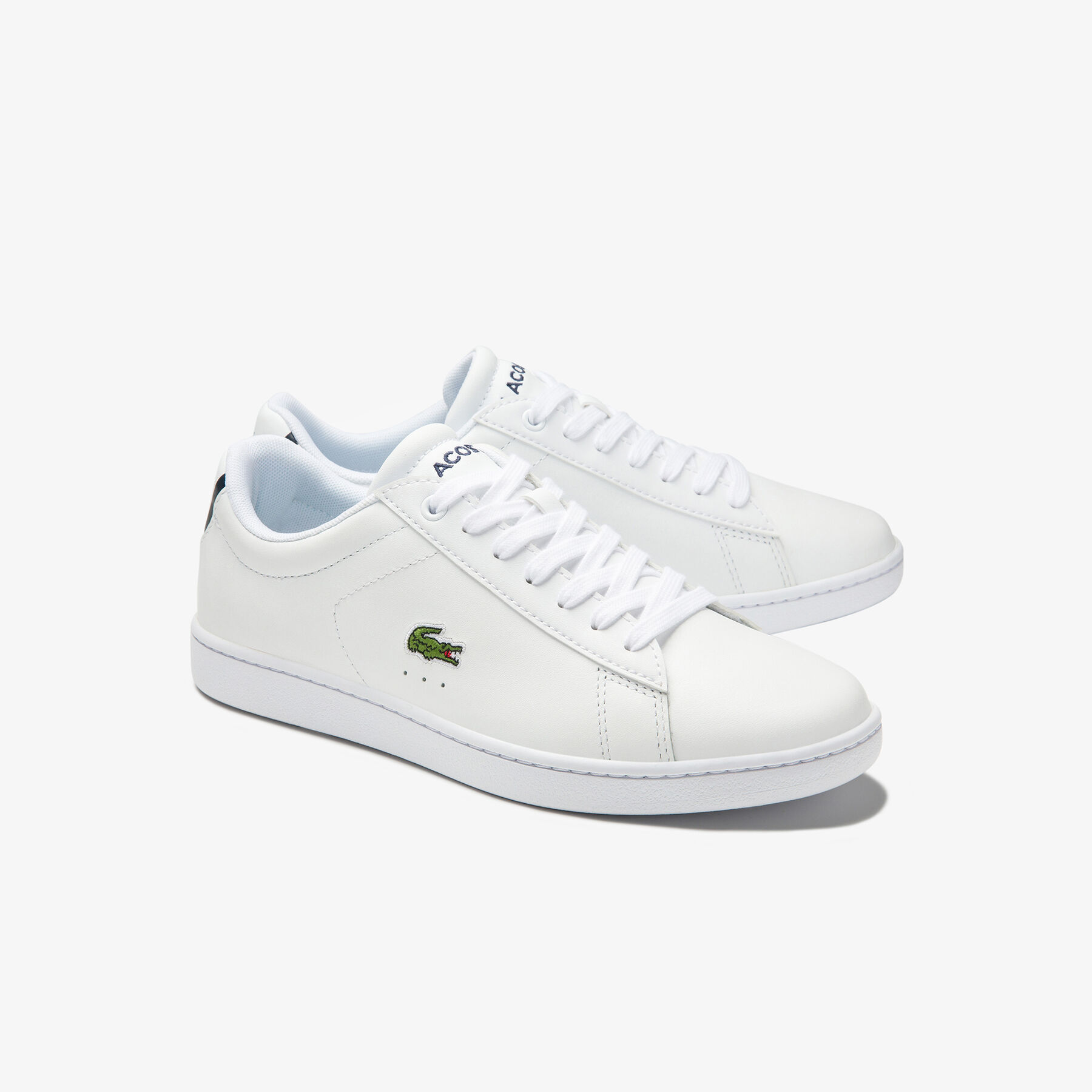 lacoste women s carnaby evo mesh lined leather trainers