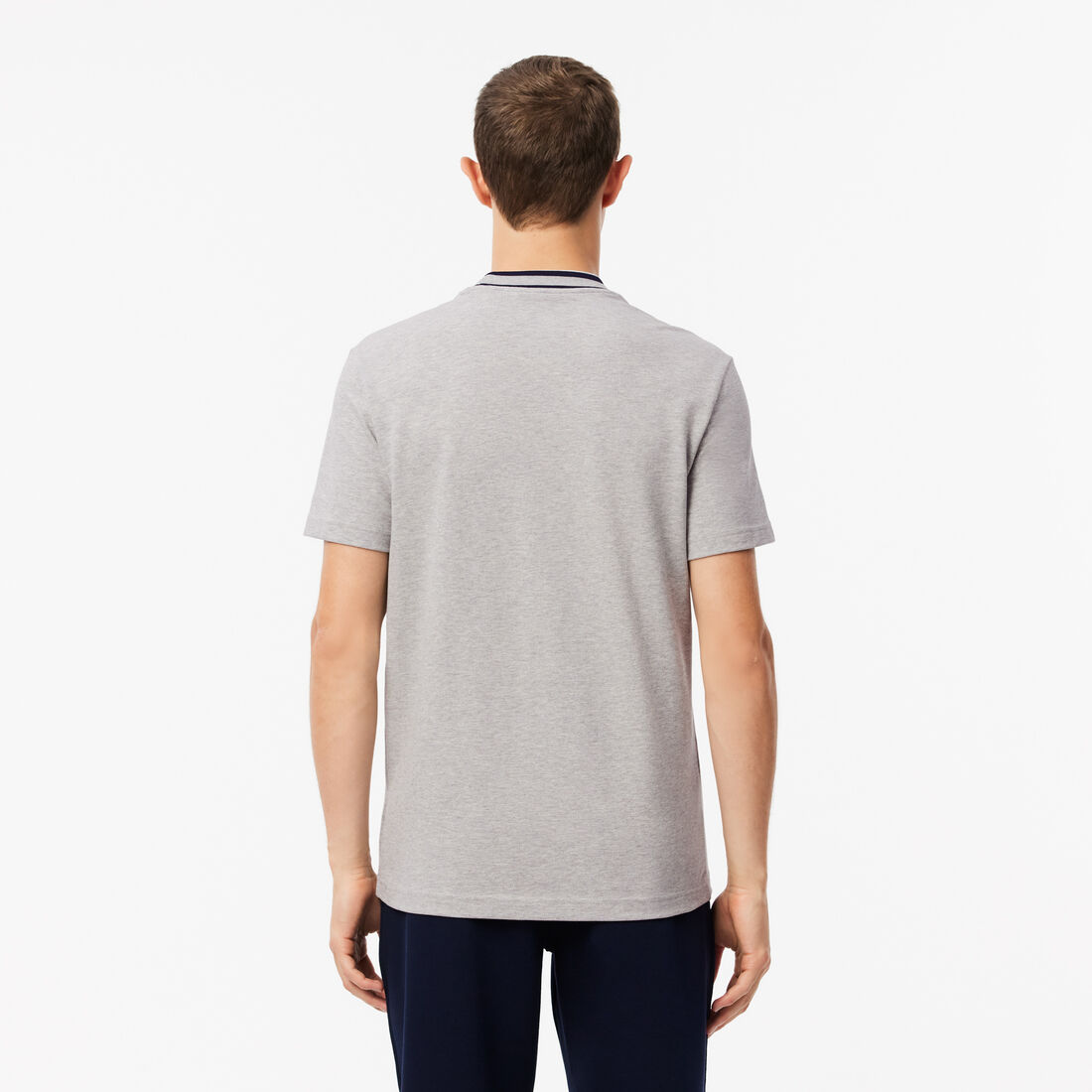 تي شيرت بياقة مخططة من بيكيه Pique Stripe Collar T-shirt - TH8174-00-CCA