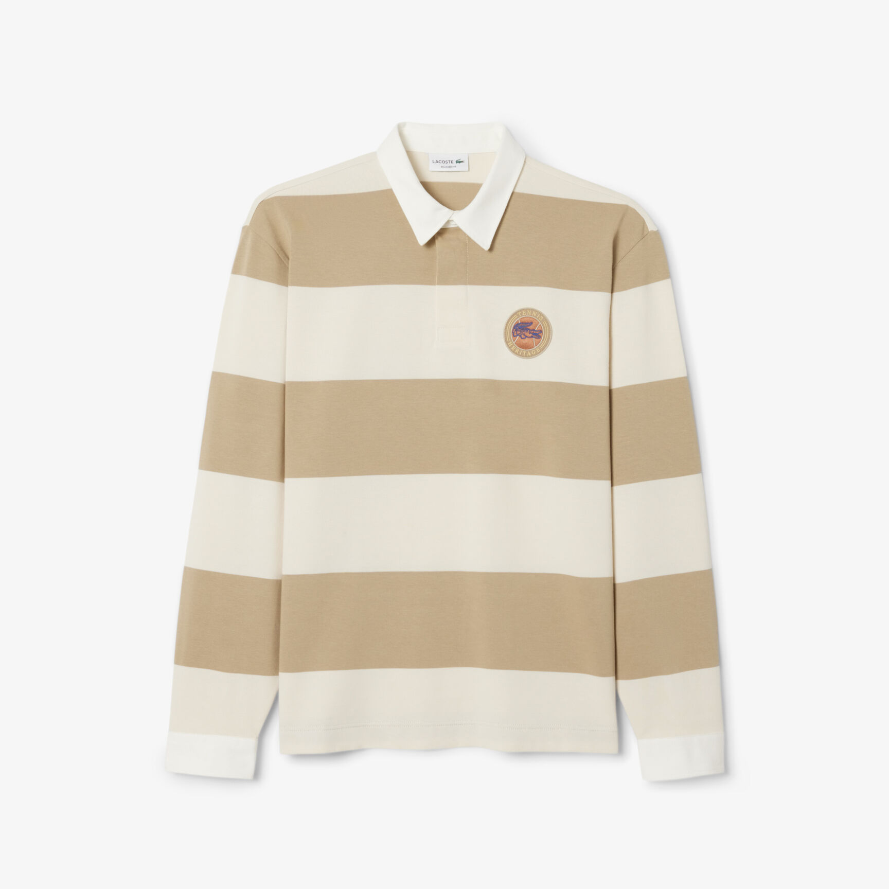 Relaxed Fit Striped Rugby Polo Shirt Relaxed Fit Striped Rugby Polo Shirt - KH5916-00-IBR