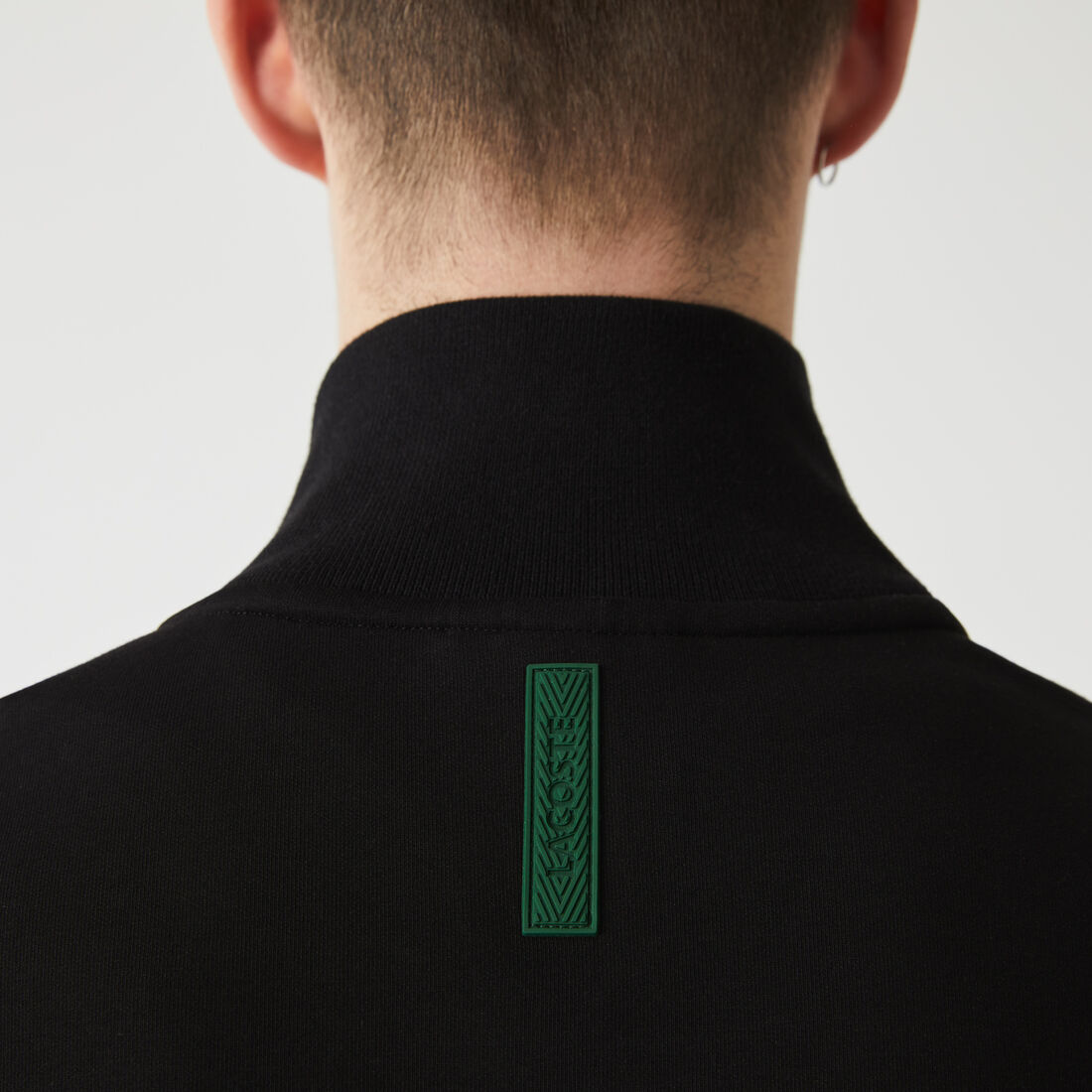 سويت شيرت لاكوست قطن عضوي ناعم للرجال Men's High Neck Cotton Blend Zip Jogger Sweatshirt - SH2702-00-031