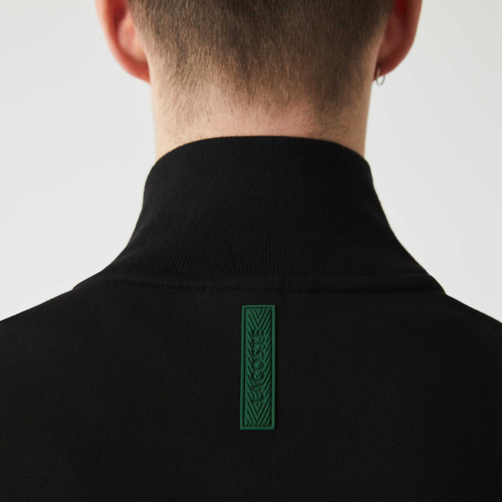 سويت شيرت لاكوست قطن عضوي ناعم للرجال Men's High Neck Cotton Blend Zip Jogger Sweatshirt - SH2702-00-031