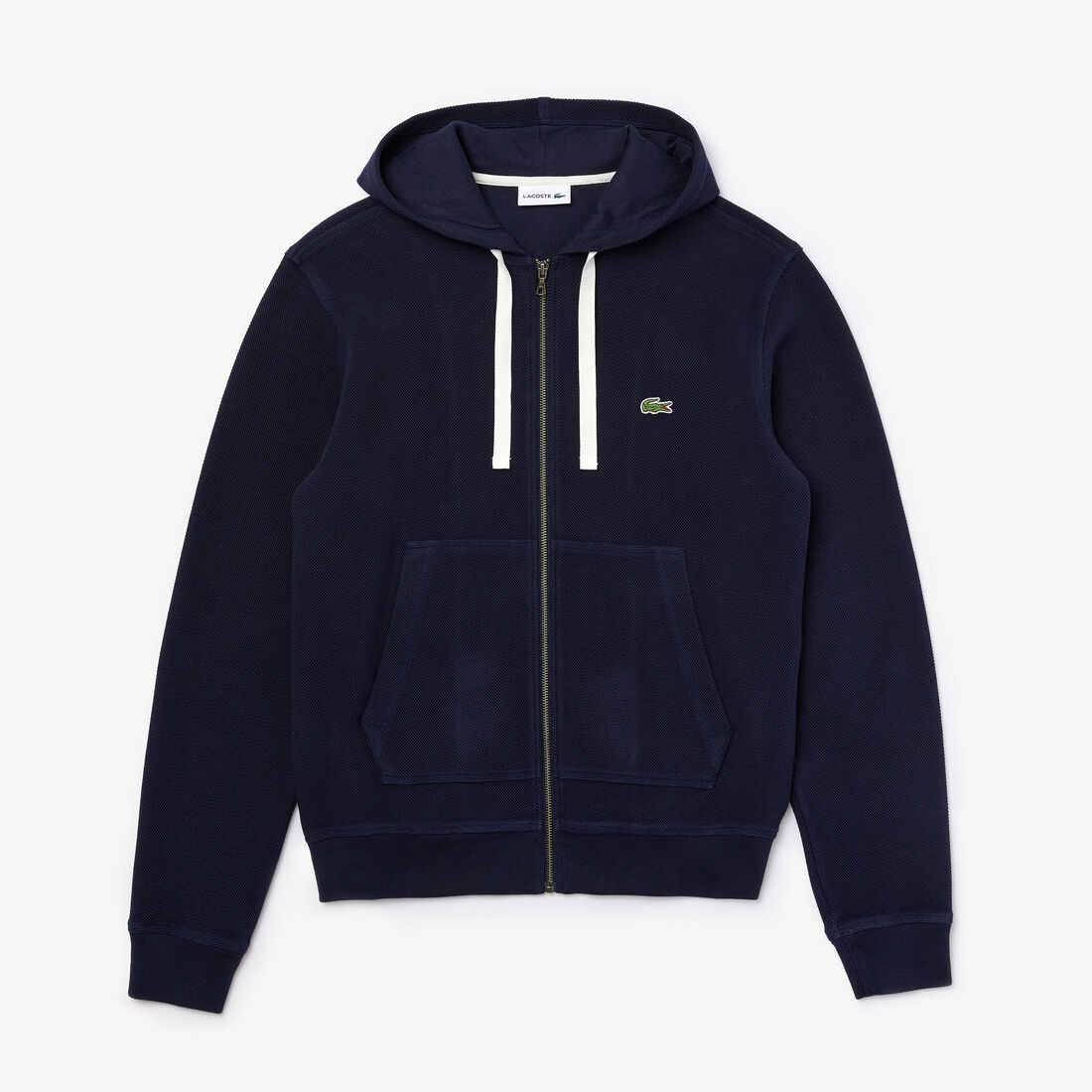 Men's Zip Hooded Organic Cotton Piqué Sweatshirt Men's Zip Hooded Organic Cotton Piqué Sweatshirt