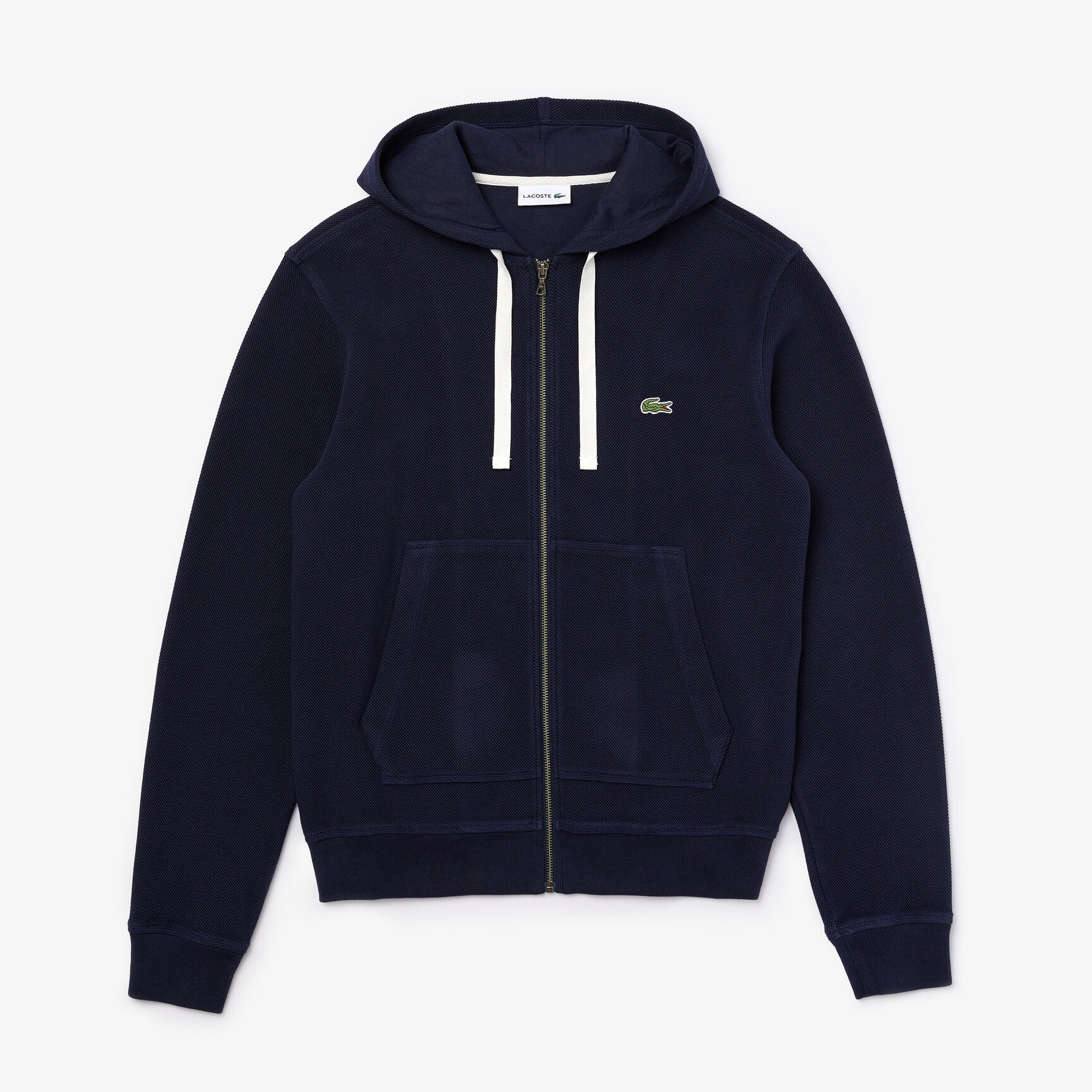 Men's Zip Hooded Organic Cotton Piqué Sweatshirt Men's Zip Hooded Organic Cotton Piqué Sweatshirt