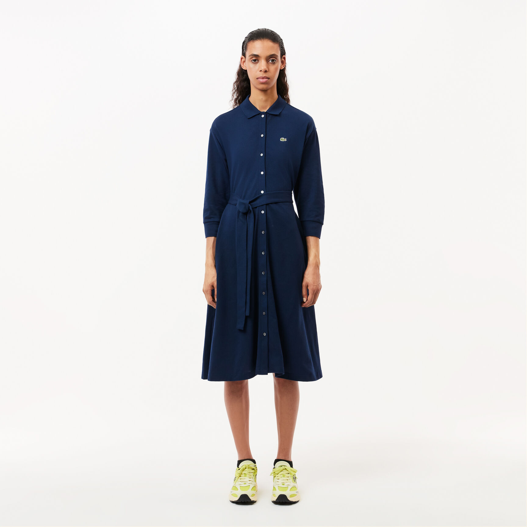 3/4 Sleeve Cotton Pique Polo Dress - EF0850-00-166