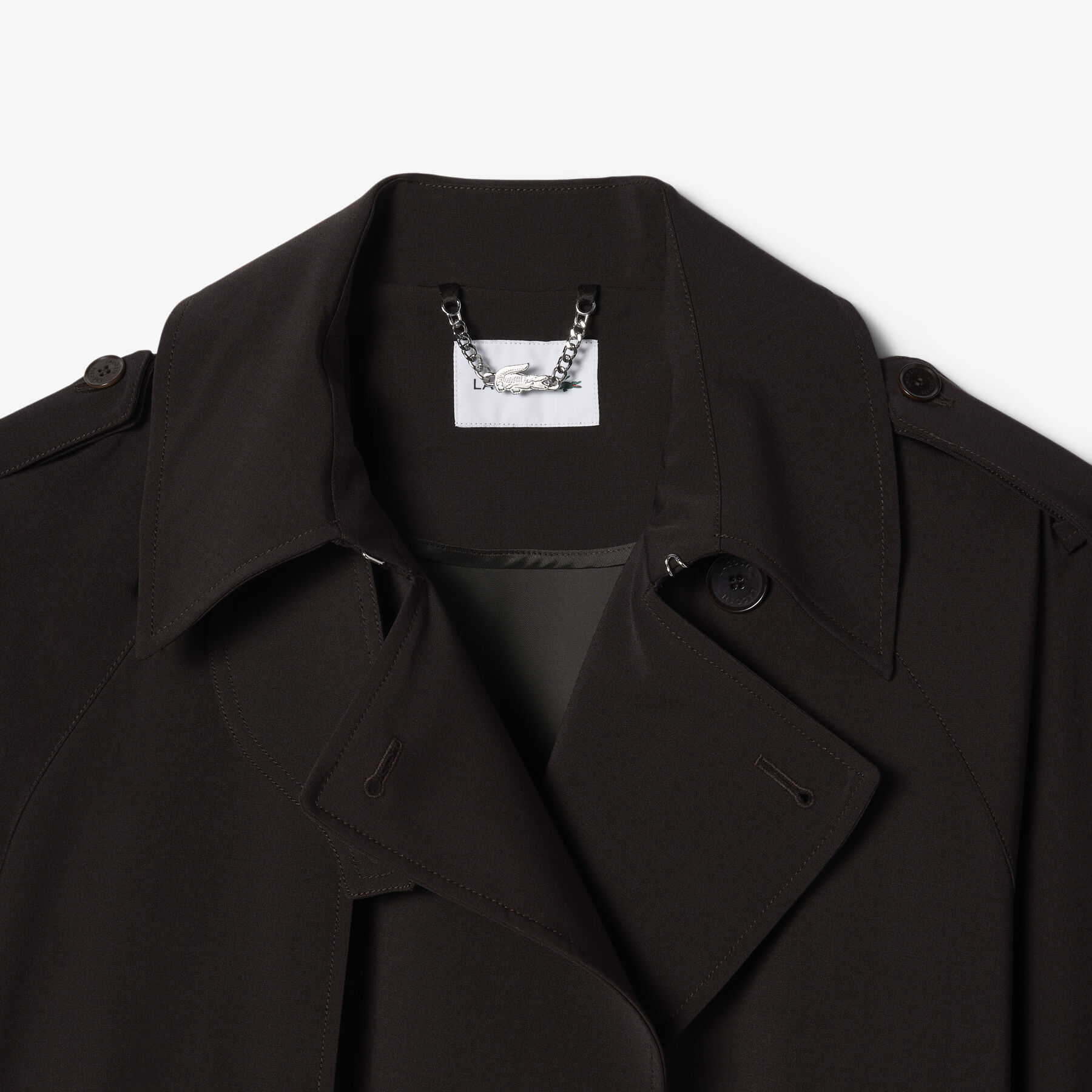 Oversized Wool Blend Trench Coat lacoste oversized wool blend trench coat