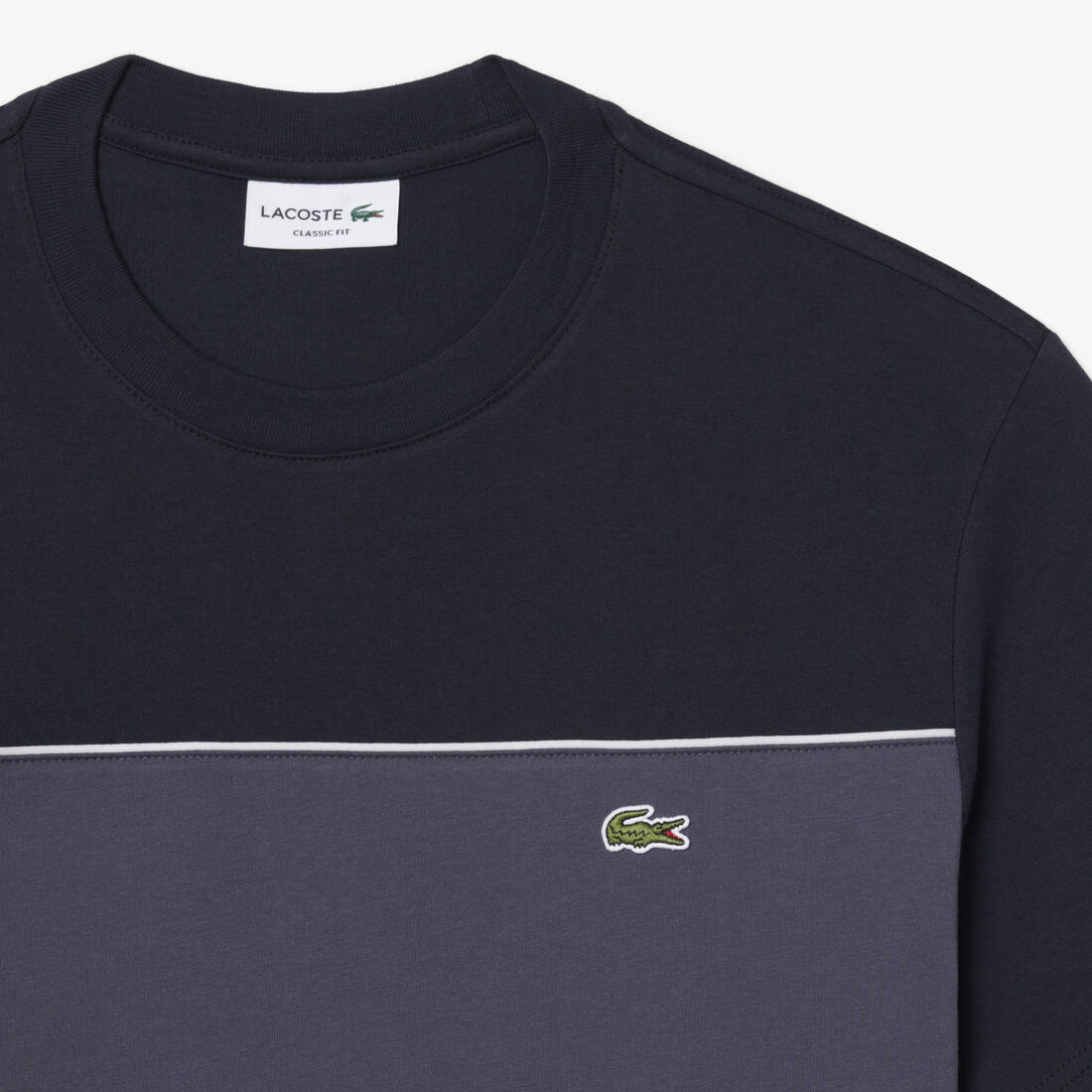 تي شيرت قطني بلونين Colour-Block Cotton T-shirt - TH0896-00-4CI
