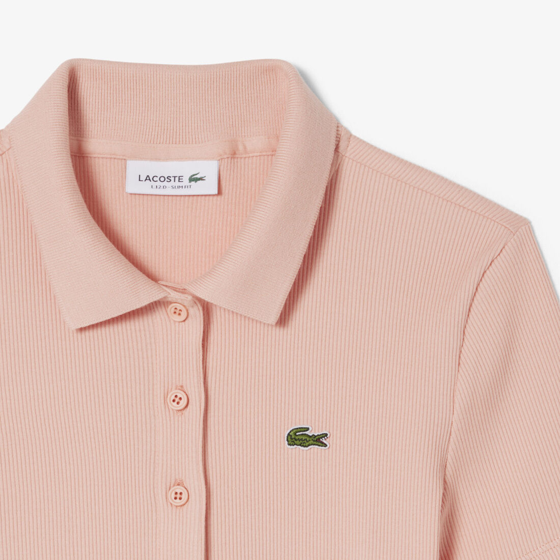 Slim Fit L.12.D Ribbed Cotton Polo Shirt Slim Fit L.12.D Ribbed Cotton Polo Shirt - DF5377-00-UI2