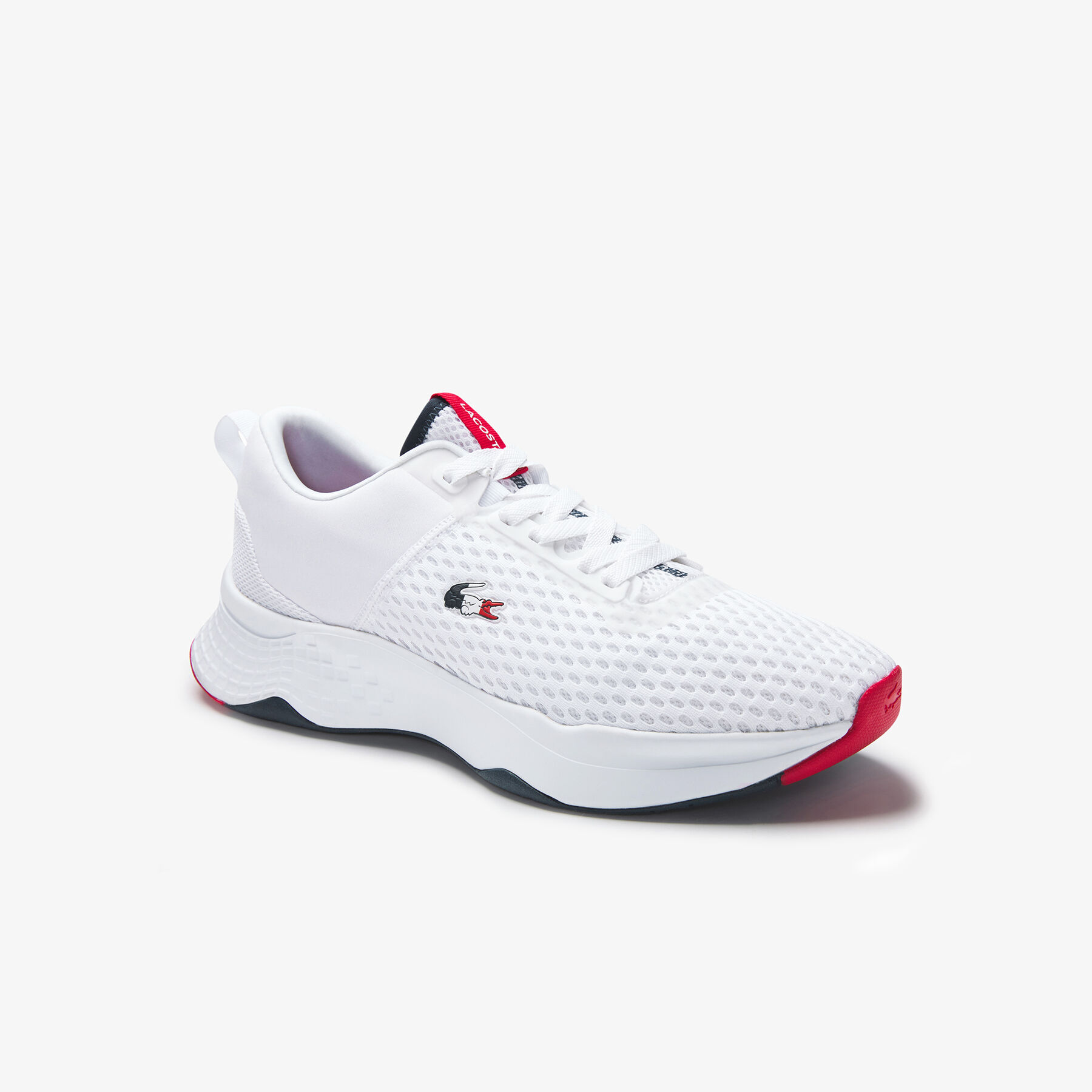 lacoste men s court drive textured textile trainers