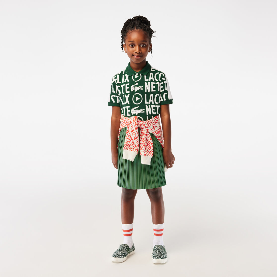 Kids' Lacoste x Netflix Contrast Print Polo Shirt Kids' Lacoste x Netflix Contrast Print Polo Shirt