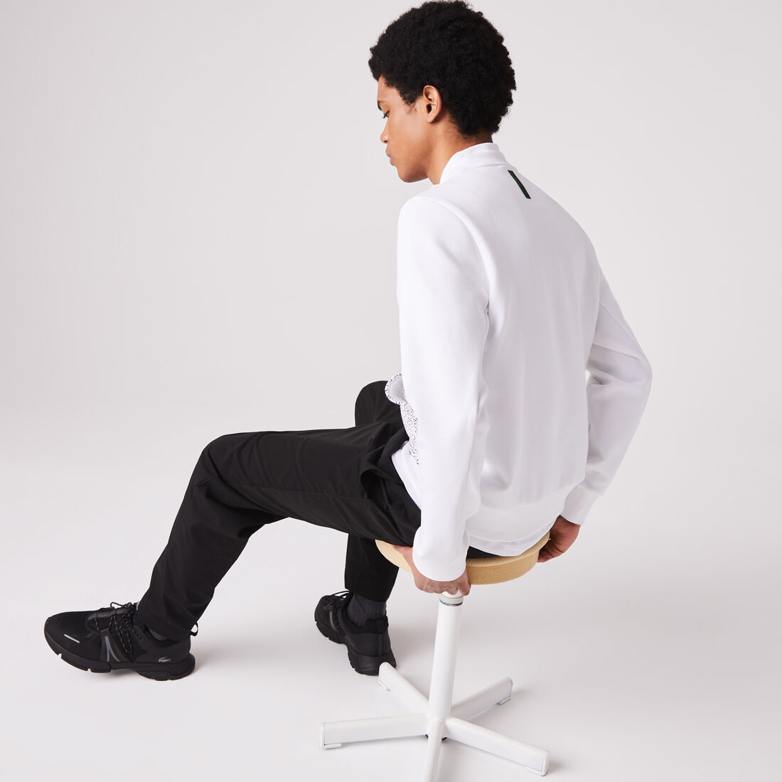 سويت شيرت مزيج قطن بفتحة رقبة مستديرة وطبعة تمساح كبيرة للرجال سويت شيرت مزيج قطن بفتحة رقبة مستديرة وطبعة تمساح كبيرة للرجال