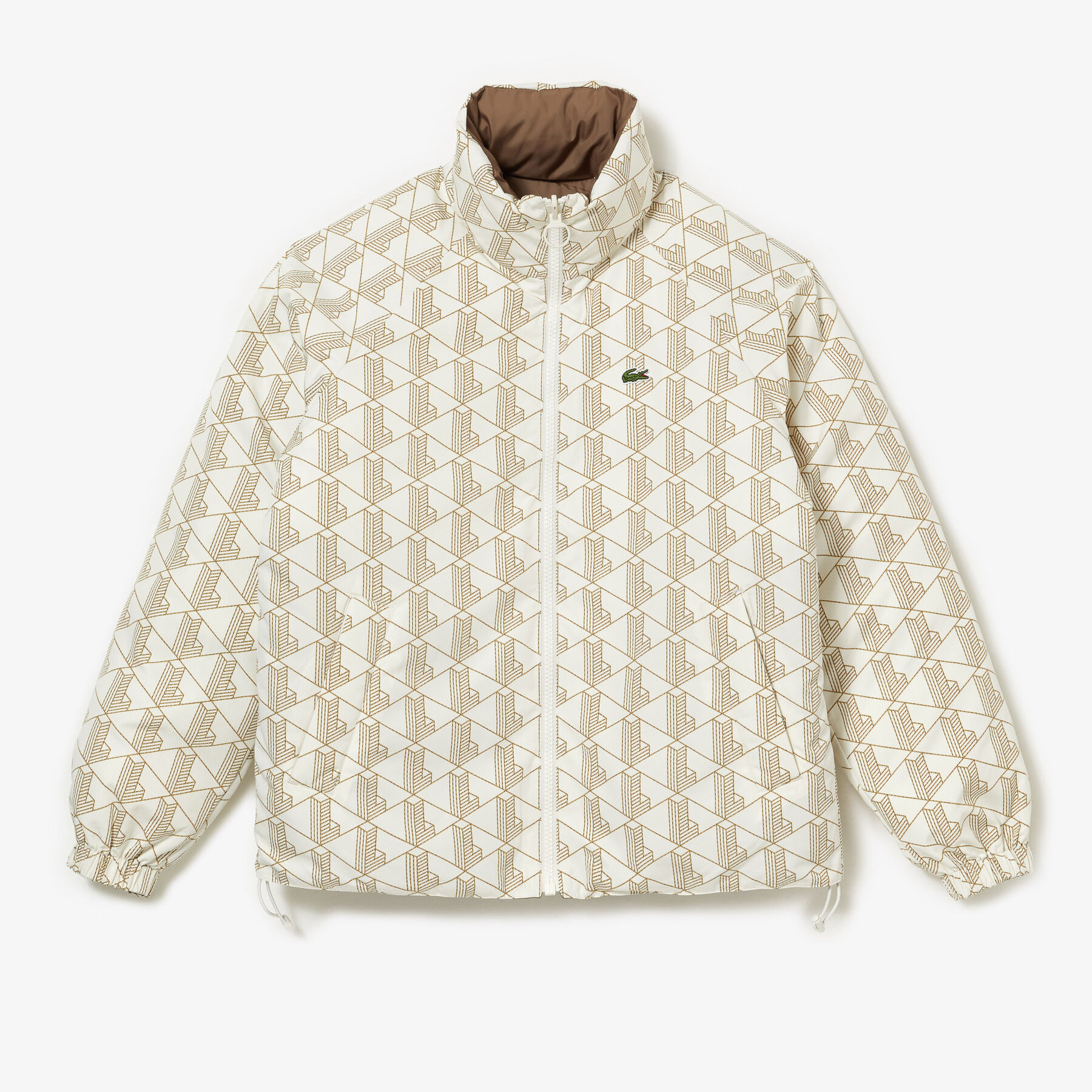 unisex lacoste water repellent reversible jacket