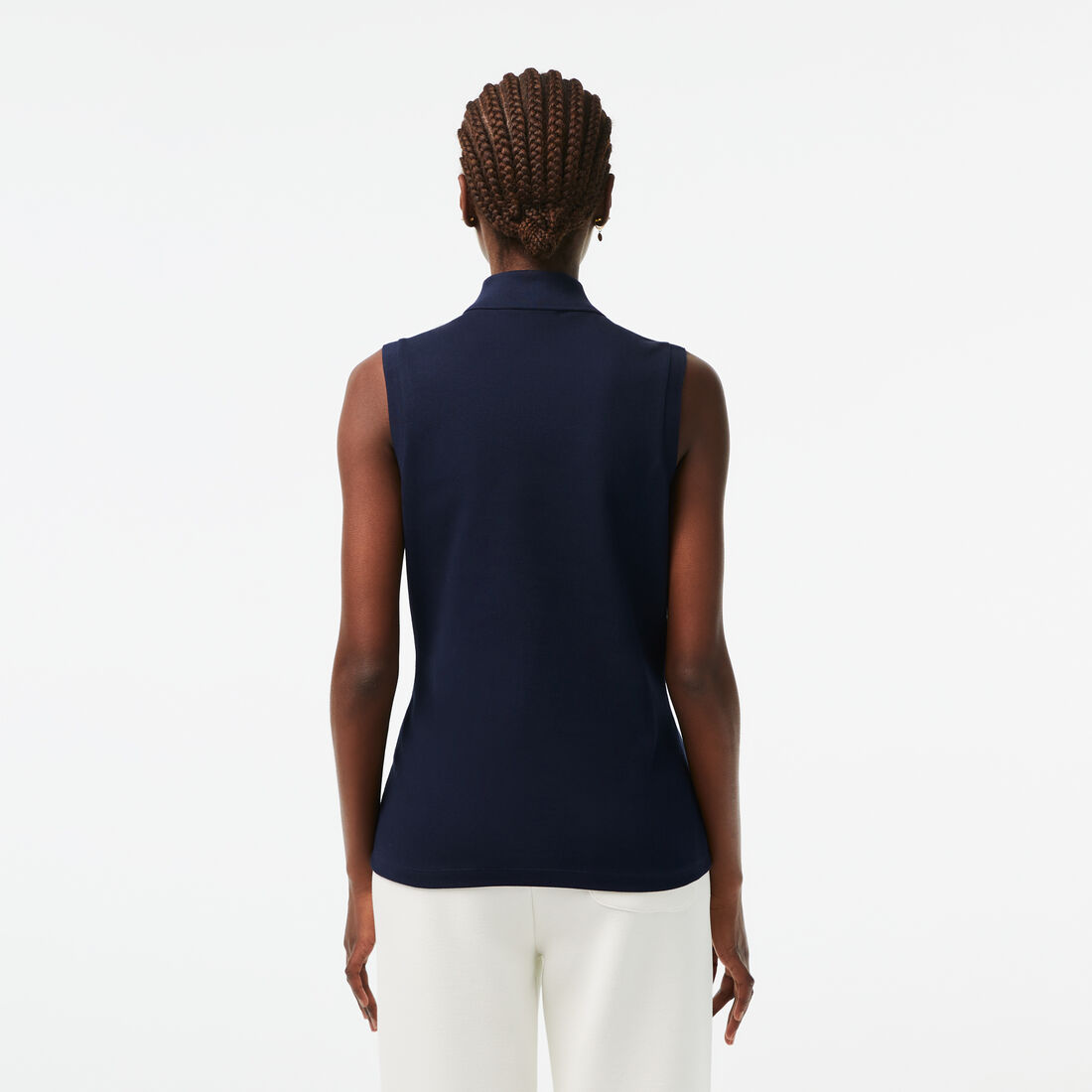 قميص بولو مطاطي بدون أكمام L.12.D بقصة ضيقة قميص بولو مطاطي بدون أكمام L.12.D بقصة ضيقة