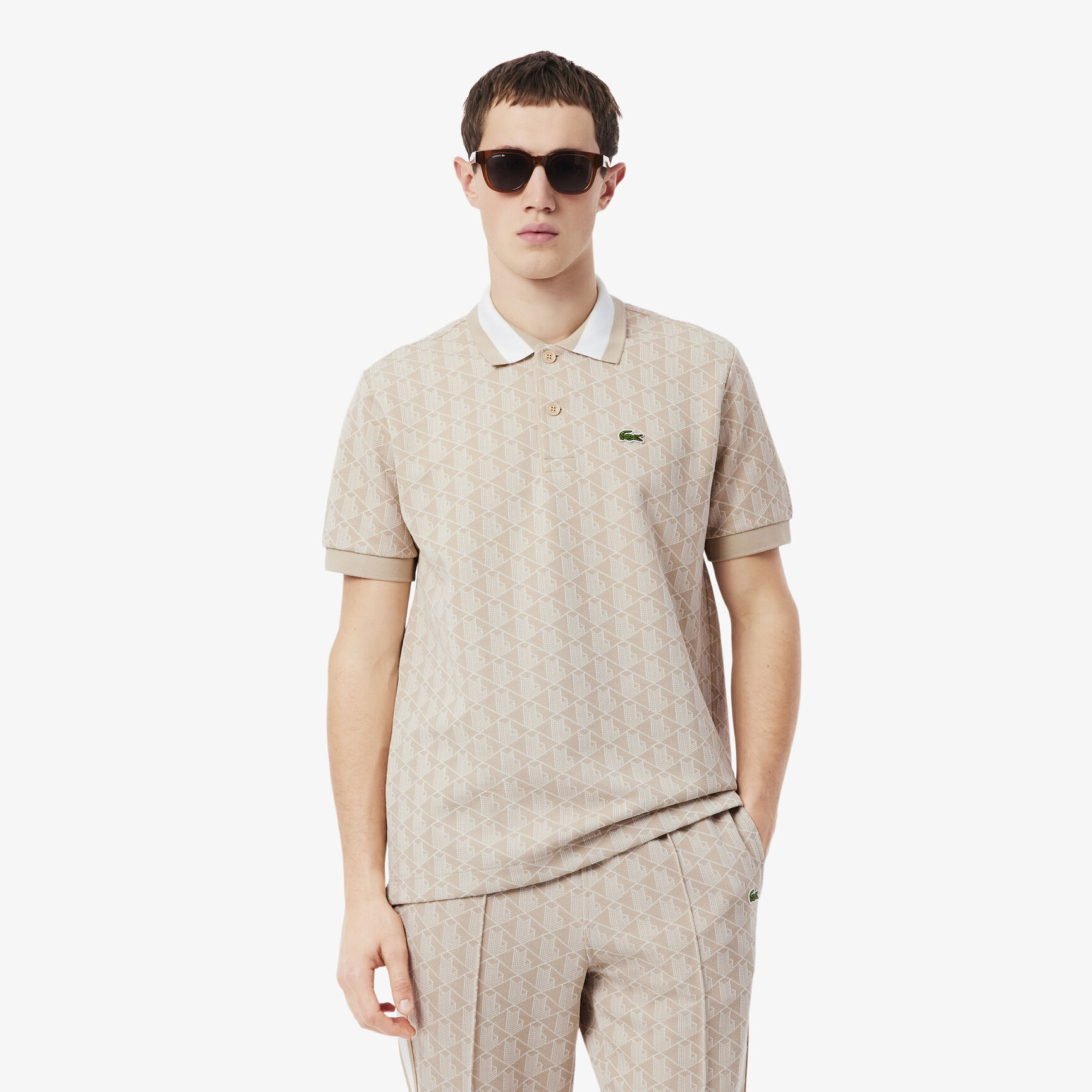 Classic Fit Monogram Jacquard Polo Shirt - DH1417-00-8GI