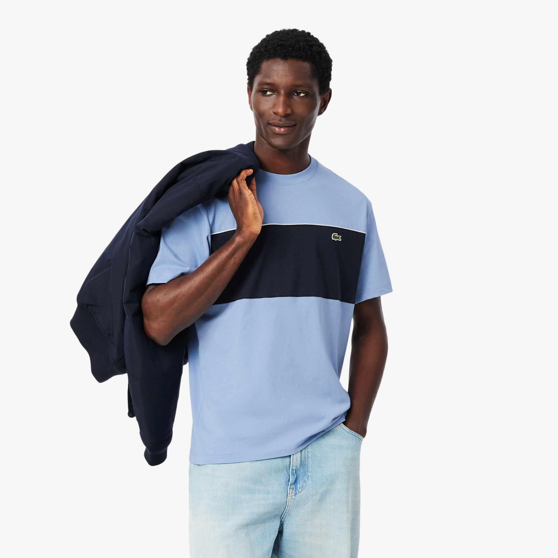 Colour-Block Cotton T-shirt Colour-Block Cotton T-shirt - TH0896-00-3PT