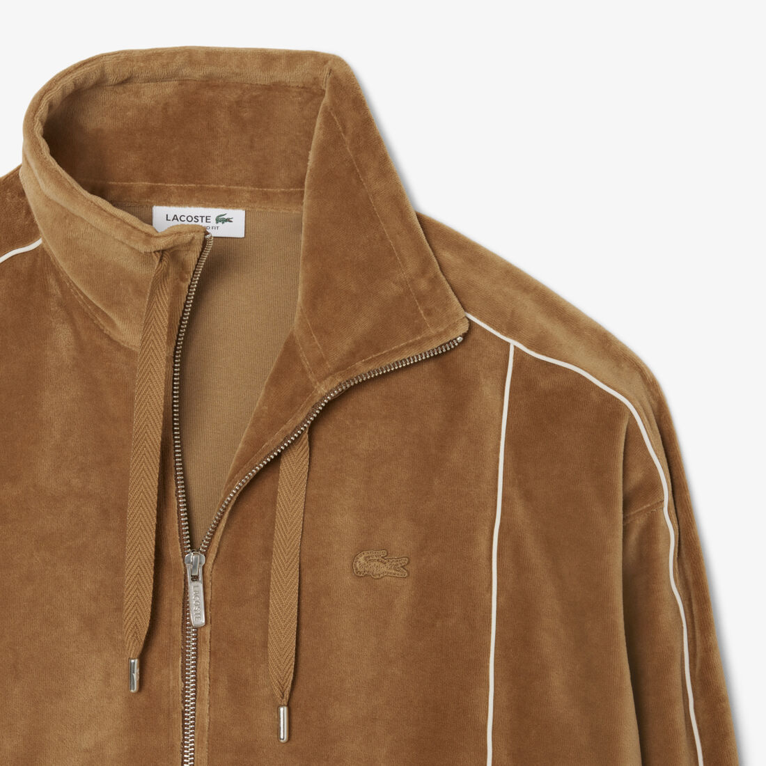 سويت شيرت مخملي بسحاب كبير الحجم Oversized Zipped Velour Sweatshirt - SF5280-00-DPC