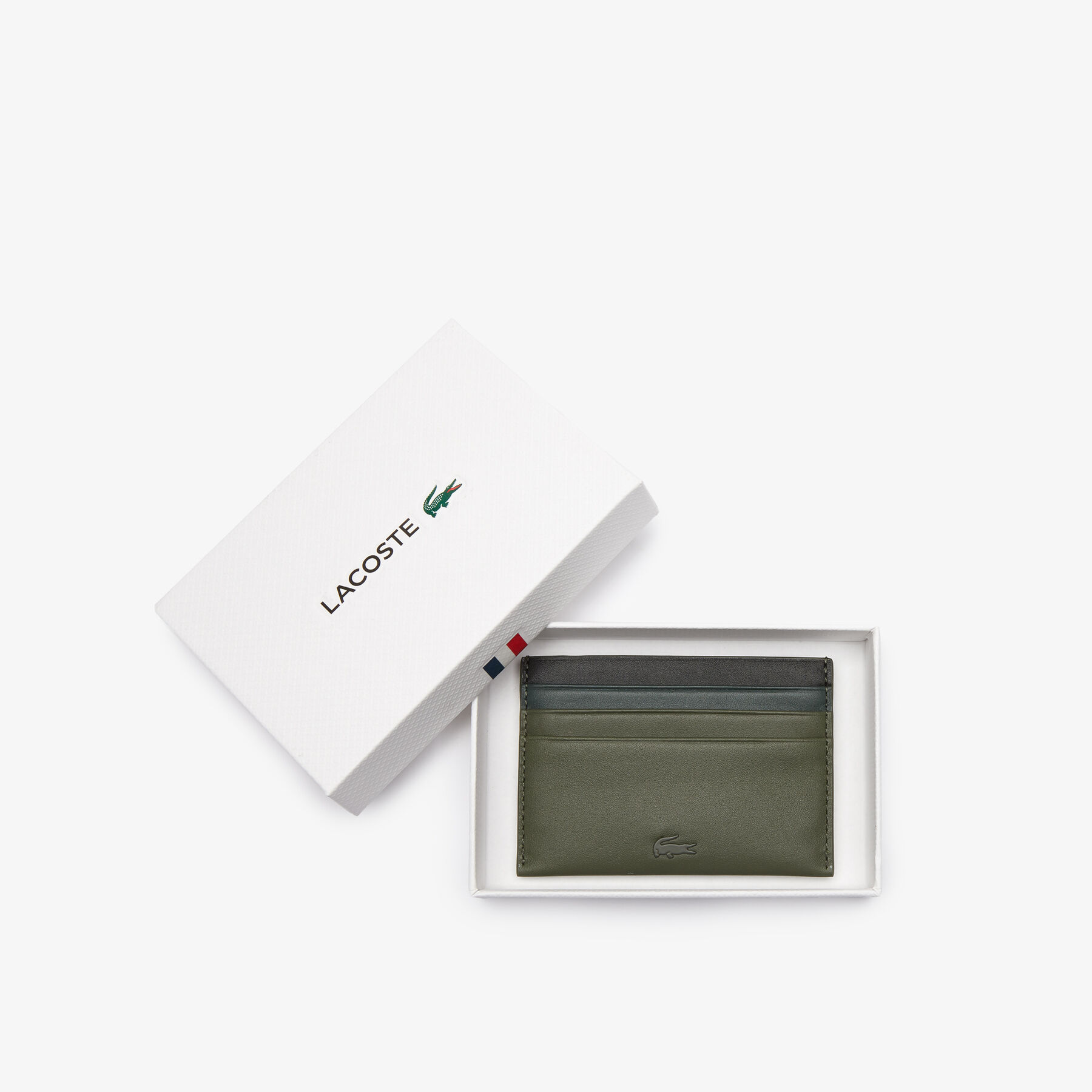 lacoste men s fitzgerald colourblock smooth leather credit card holder