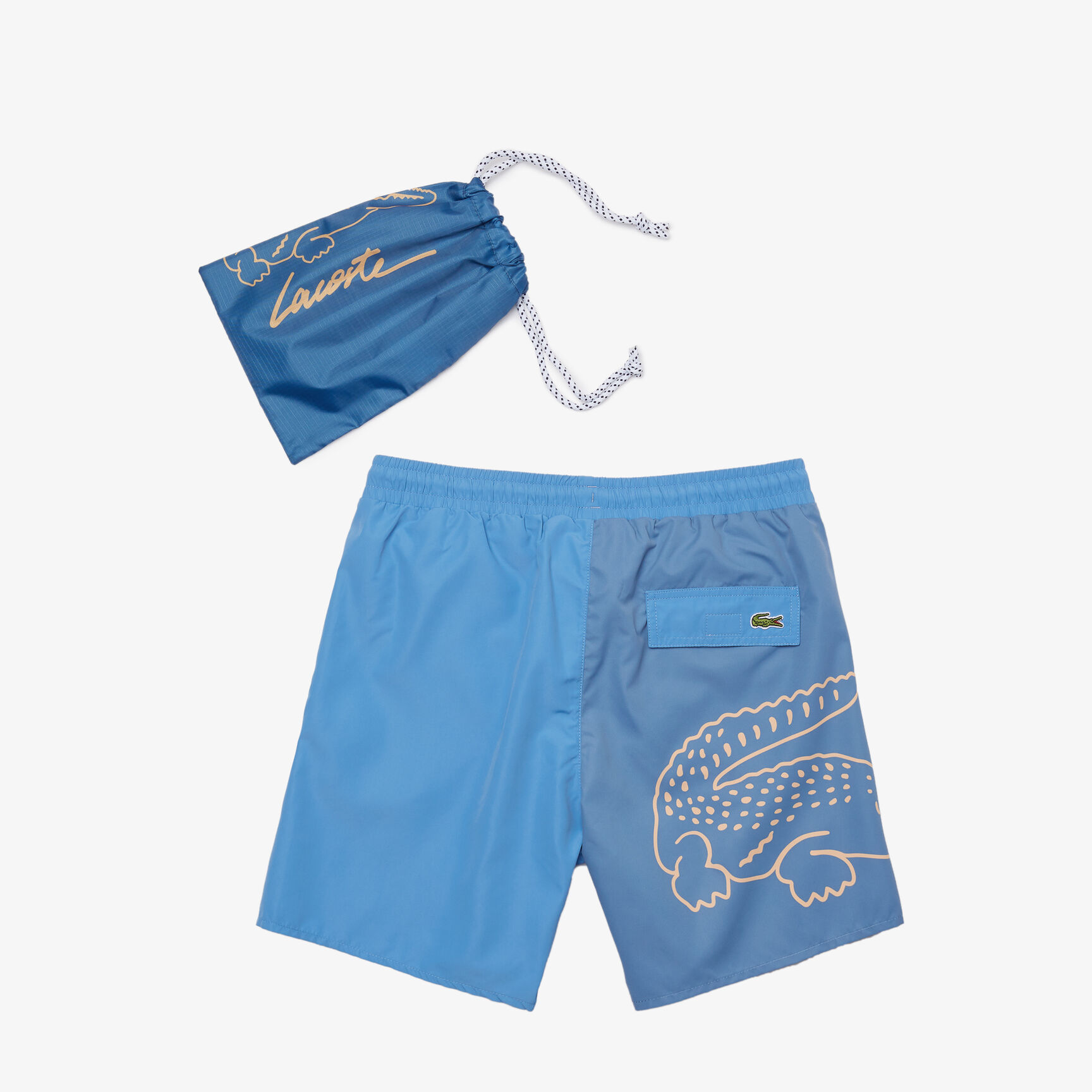 Men&rsquo;s Bicolor Crocodile Print Swimming Trunks