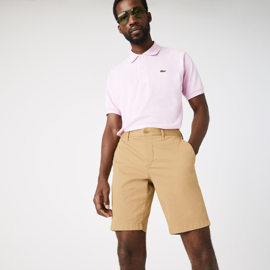 Men's Slim Fit Stretch Cotton Bermuda Shorts - FH2647-00-02S