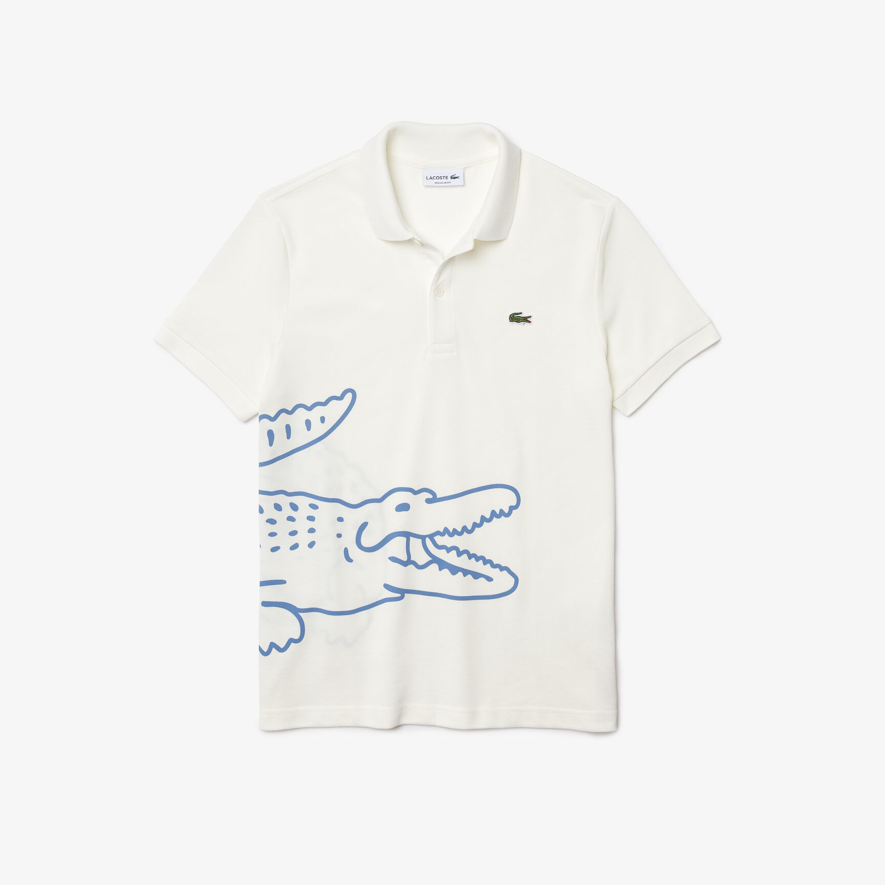 Men&rsquo;s Lacoste Regular Fit Crocodile Print Cotton Piqu&eacute; Polo