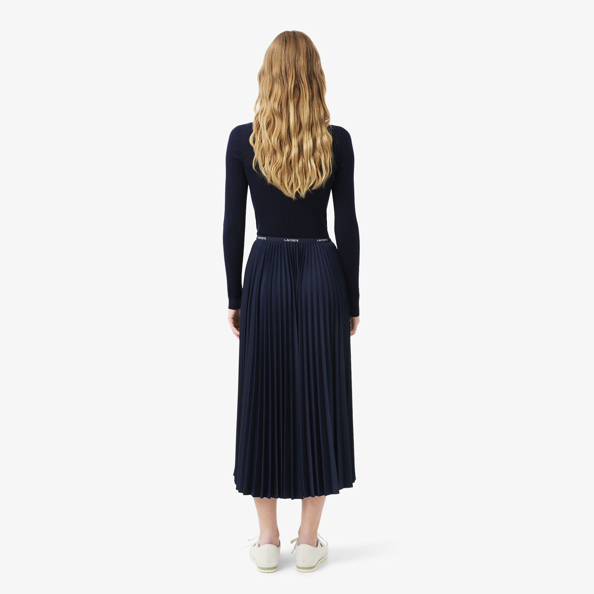 Buy Long Pleated Elasticated Waist Skirt | Lacoste UAE