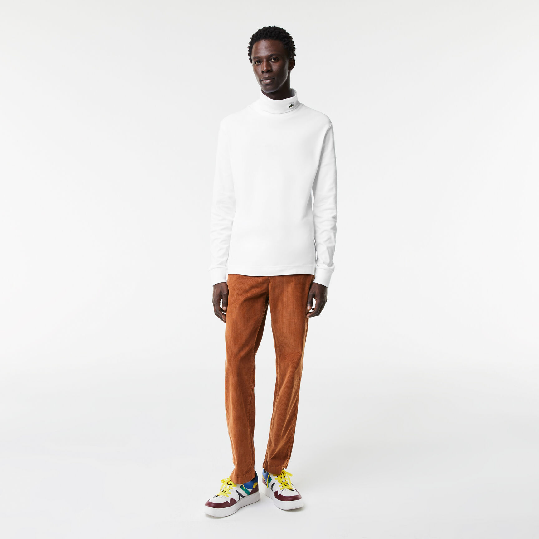 تيشيرت بياقة عالية قطن عضوي للرجال Men's Organic Cotton Turtleneck T-shirt - UH0223-00-001