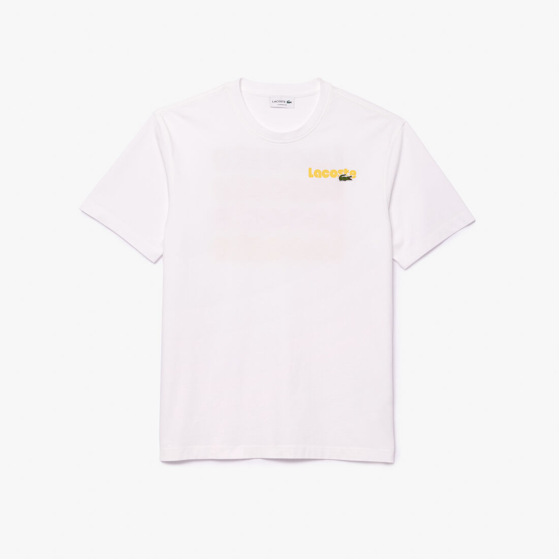 Washed Effect Ombré Lacoste Print T-shirt Washed Effect Ombré Lacoste Print T-shirt - TH7544-00-001