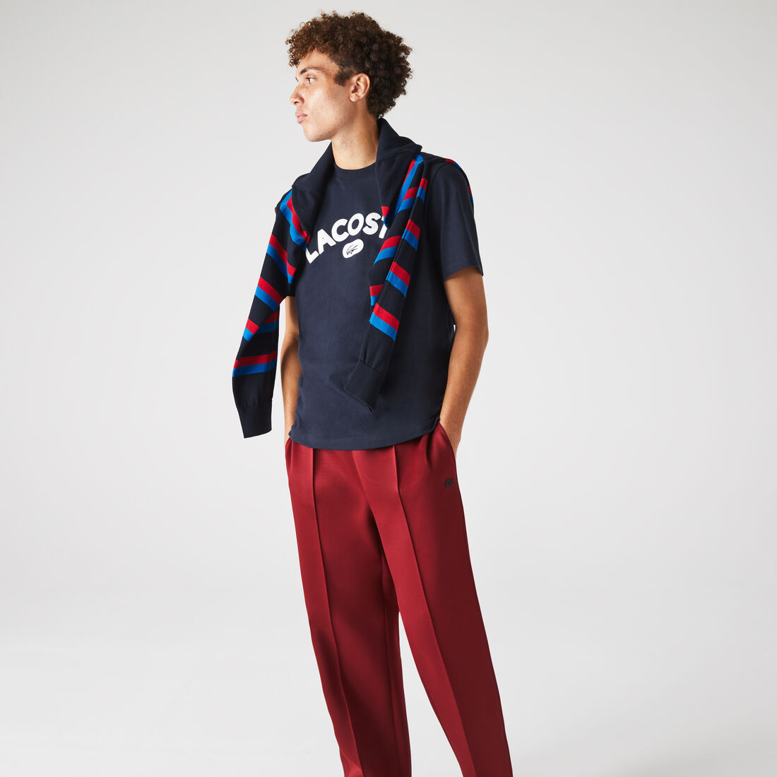 تيشيرت قطني فاخر بشعار مطبوع للرجال