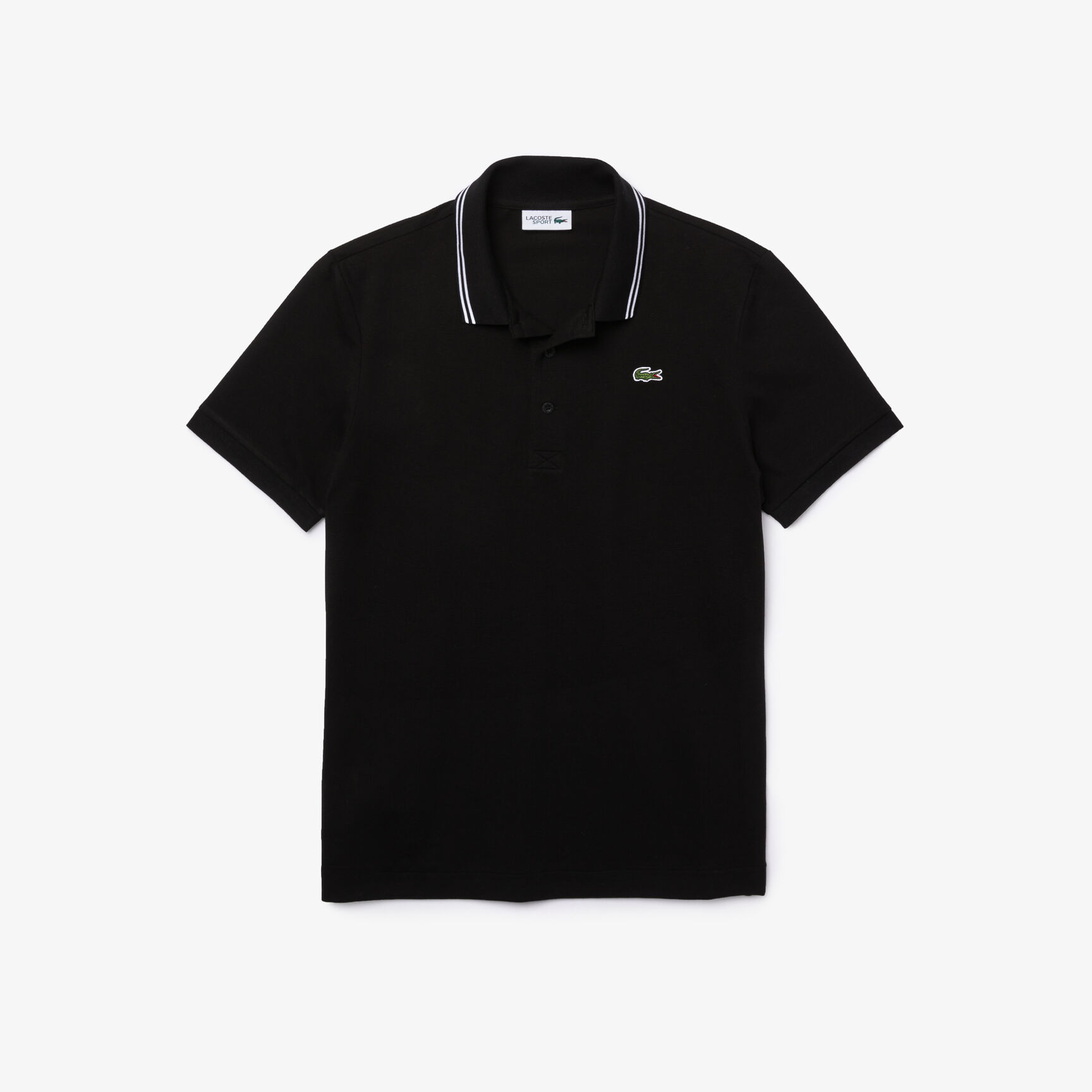 قميص بولو من القطن خفيف الوزن مع تفاصيل بلون مغاير من مجموعة Lacoste SPORT للرجال