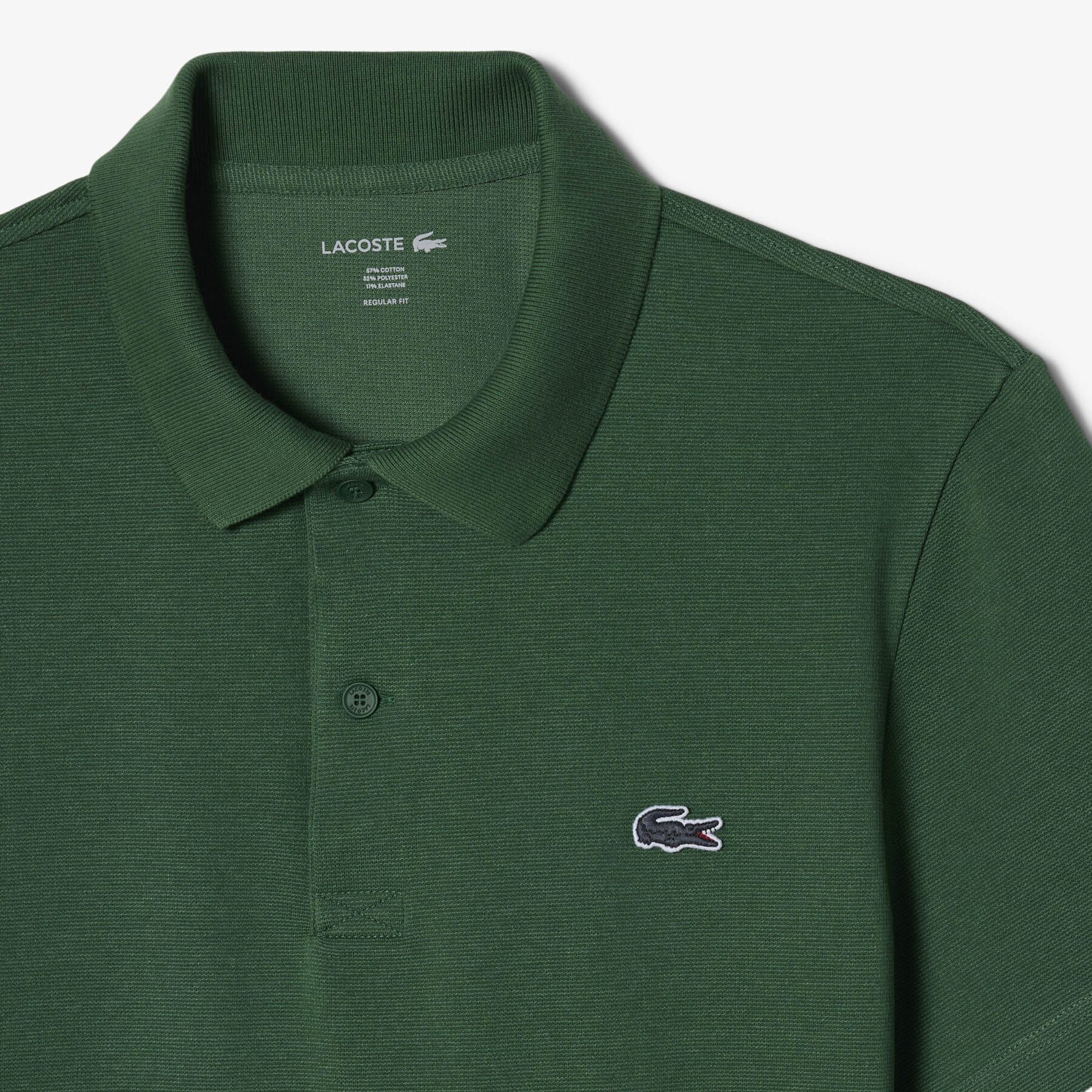 lacoste regular fit cotton blend polo shirt