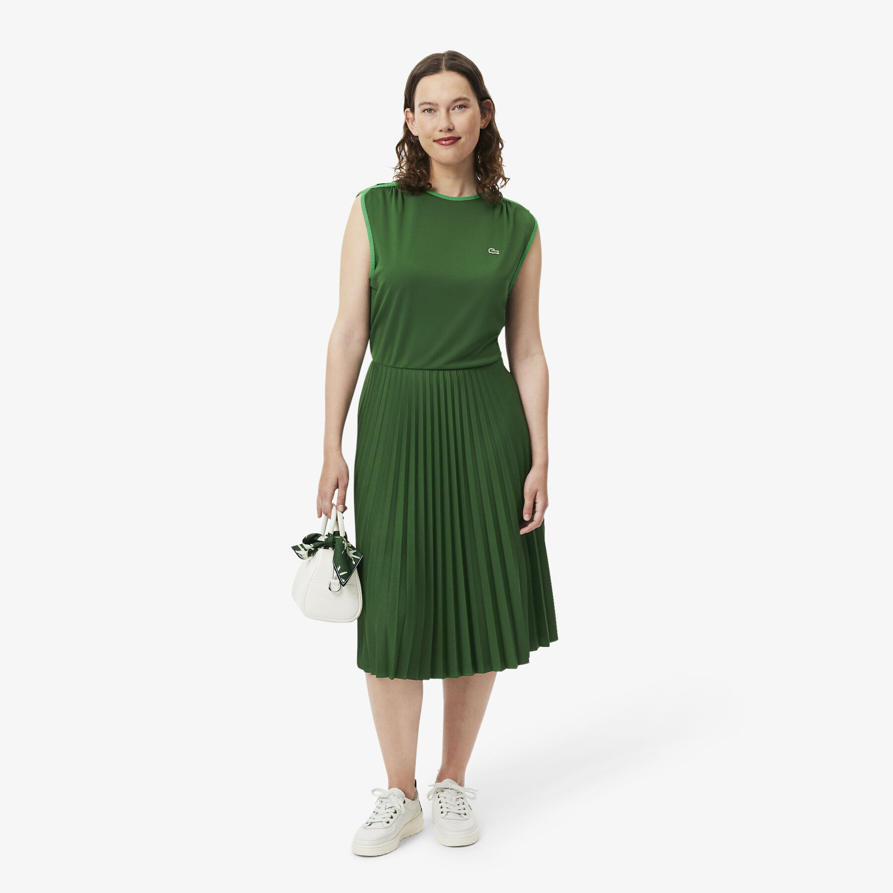 Sleeveless Pleated Dress lacoste sleeveless pleated dress