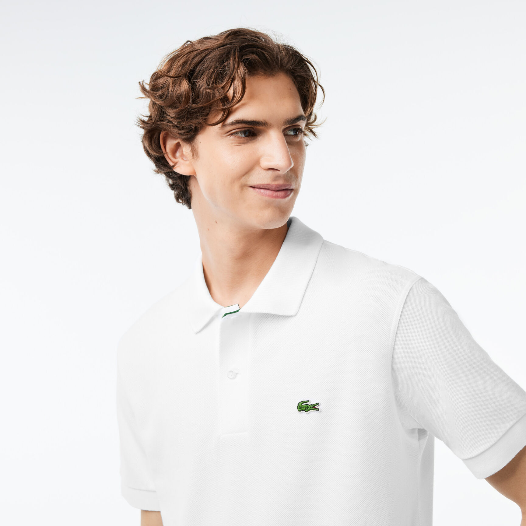 تيشيرت بولو لاكوست بيكيه قطن عضوي بقصة كلاسيكية للرجال مجموعة L.12.12 Men's Lacoste Classic Fit L.12.21 Organic Cotton Pique Polo Shirt - L1221-00-001