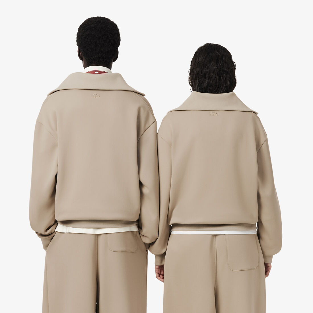 Runway High Neck Zipped Satin Sweatshirt lacoste runway high neck zipped satin sweatshirt