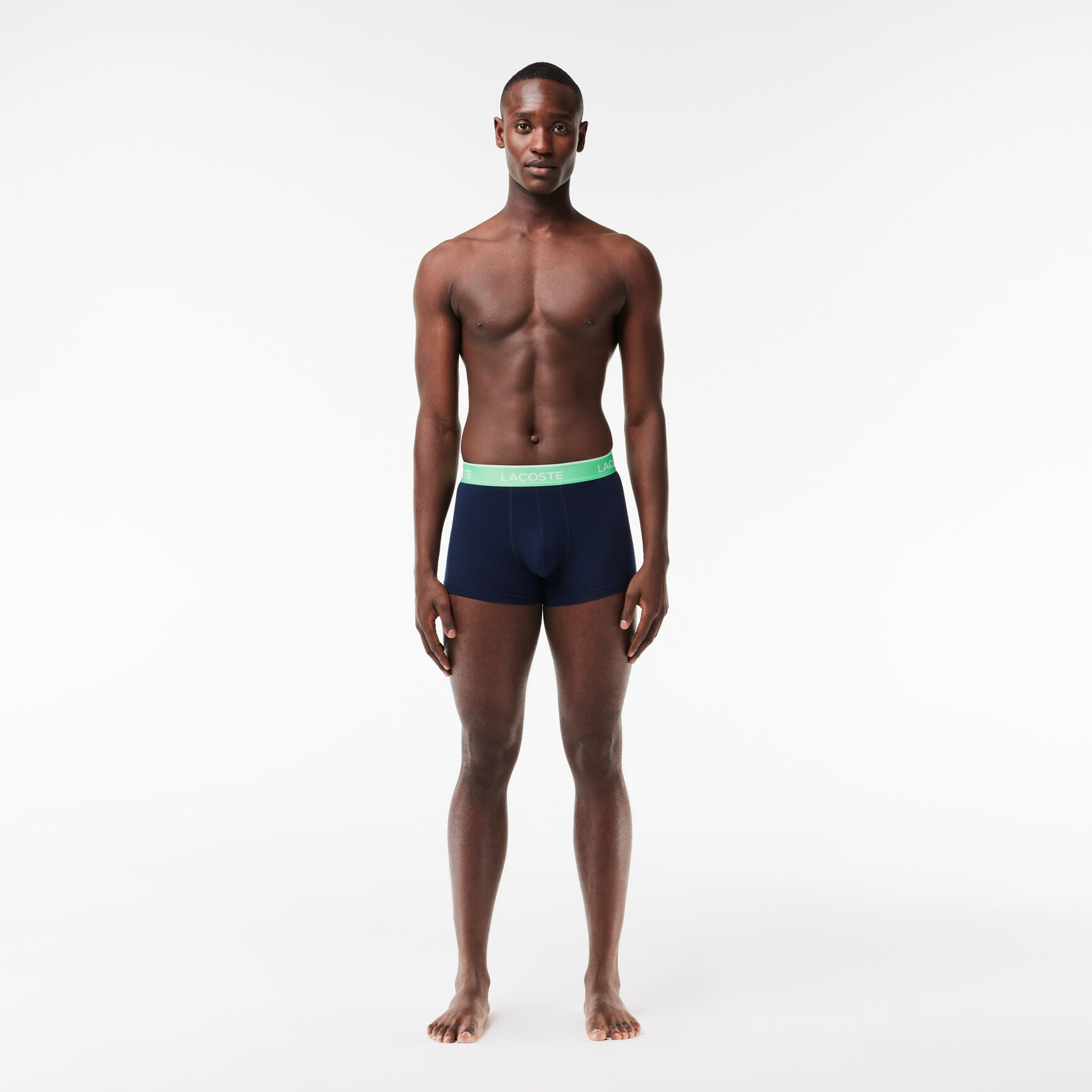 Pack Of 3 Navy Casual Trunks With Contrasting Waistband - 5H3401-00-ILV