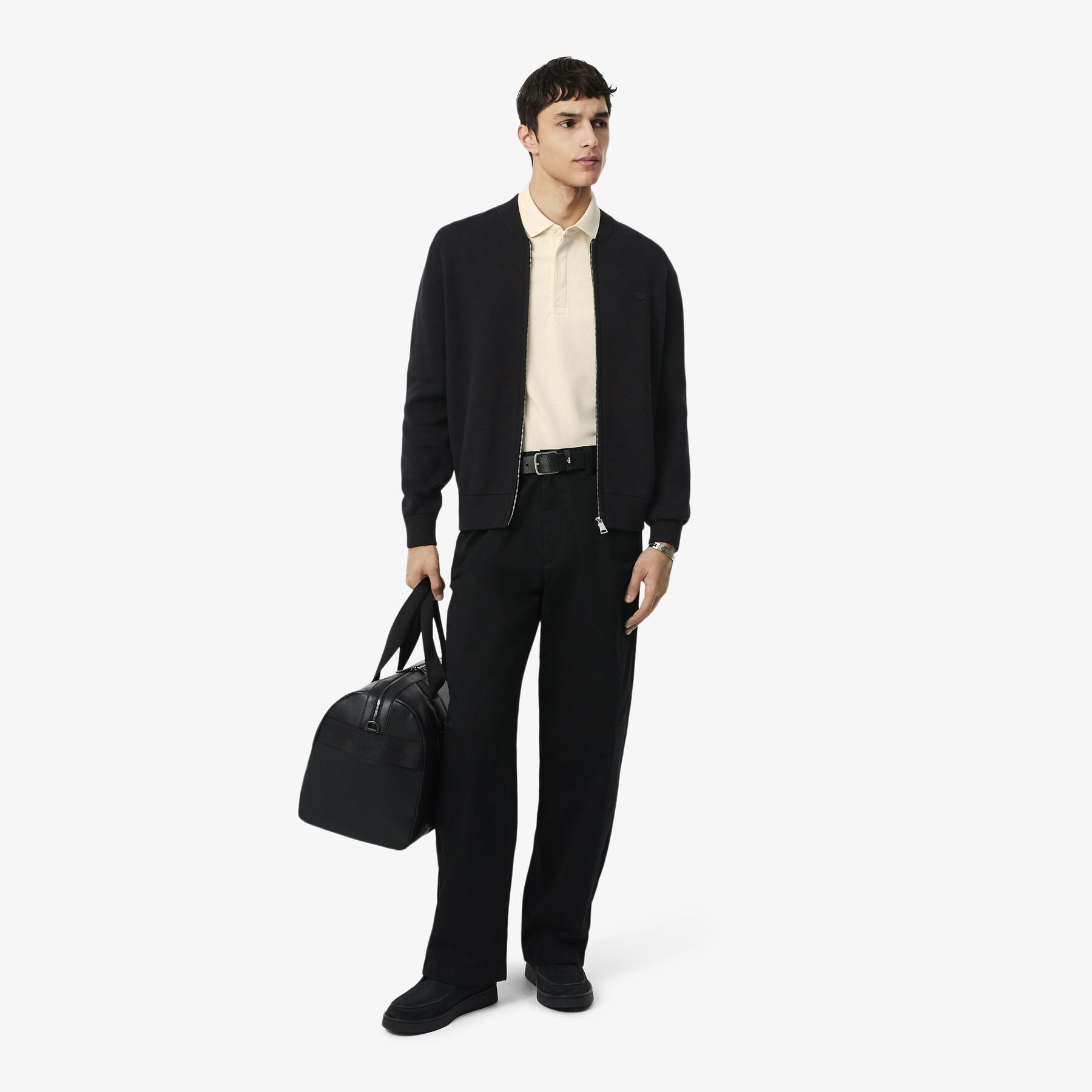 Cotton and Wool Knit Bomber Jacket lacoste cotton and wool knit bomber jacket