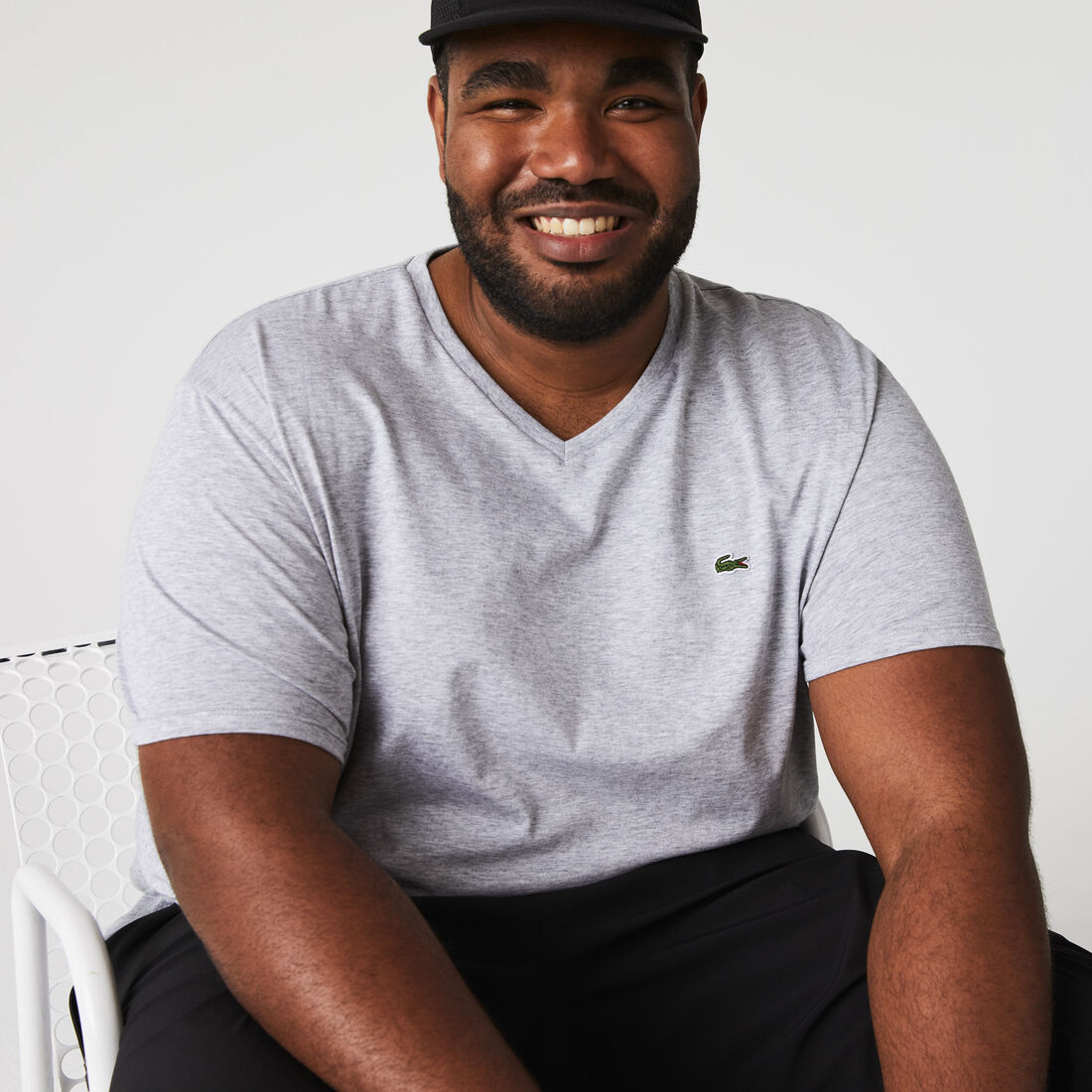 Lightweight Cotton Pima V Neck T-shirt Men's V-neck Pima Cotton Jersey T-shirt - TH6710-00-CCA